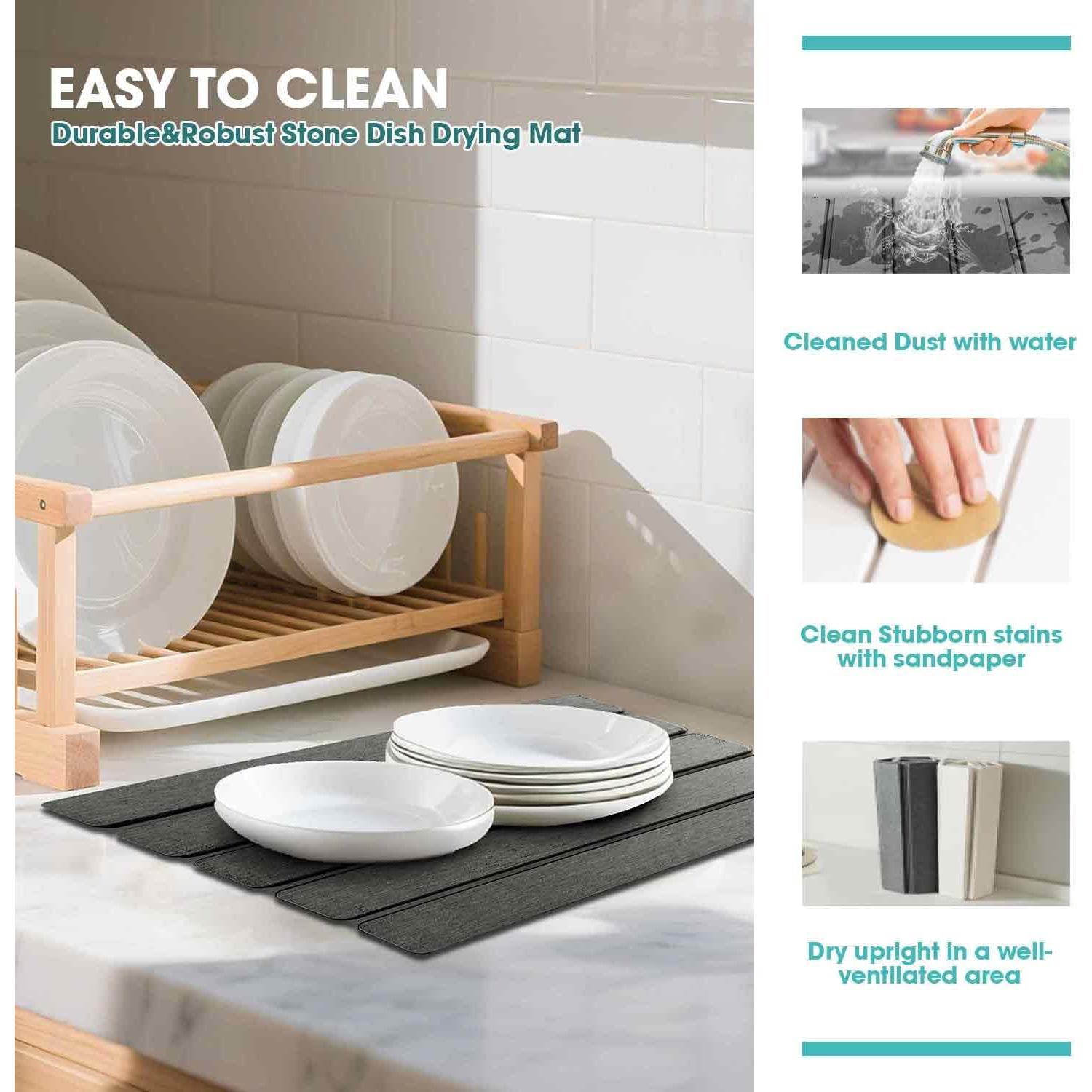 Alfombrilla de Tierra Diatomácea HAOIVE 40.64x30.48cm Antideslizante