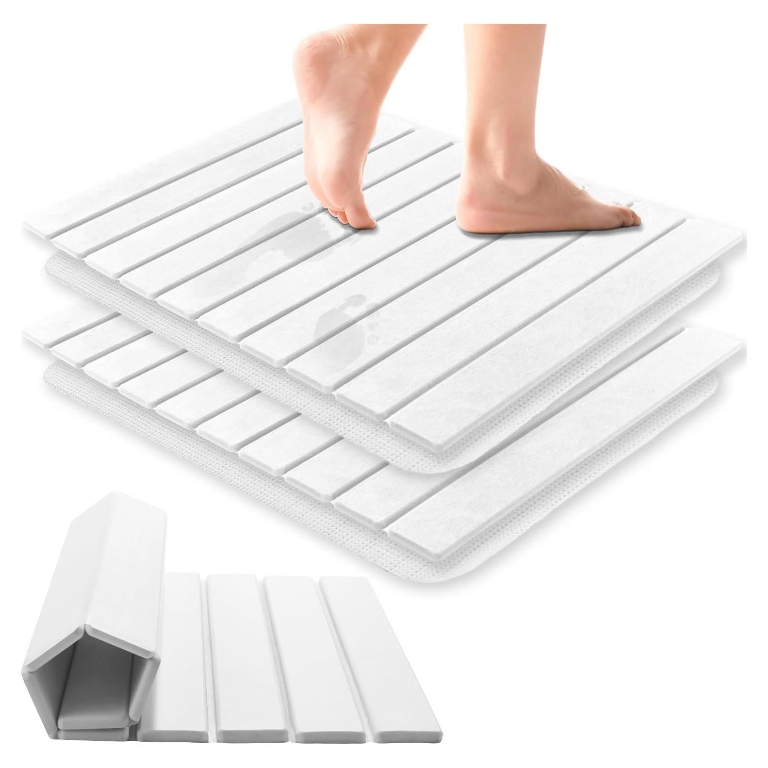 Alfombrilla de Baño de Piedra Plegable Aertiavty 38x58 cm 2 Pzas