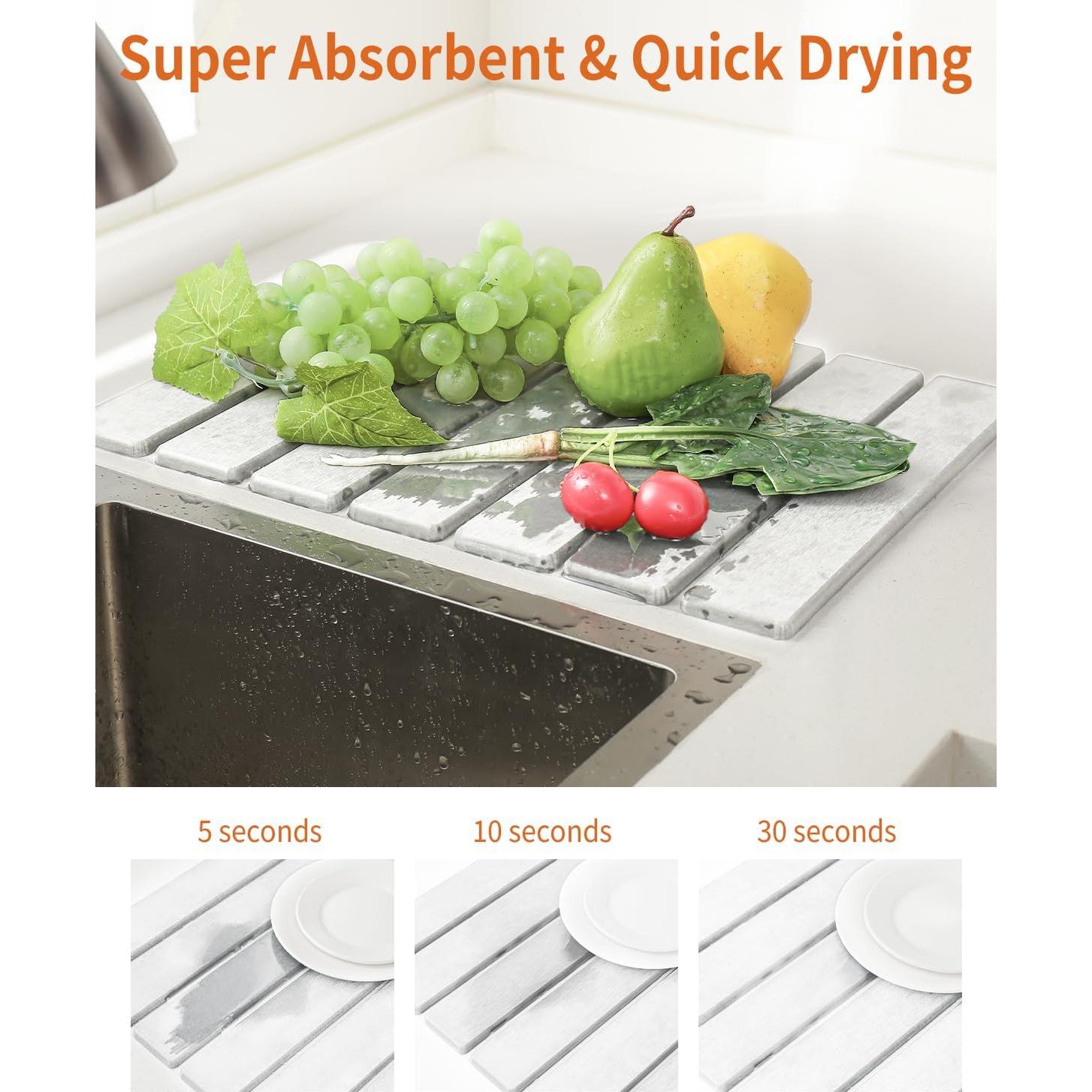 Alfombrilla de Secado de Platos Toki-dot 40.64x30.48cm Diatomácea