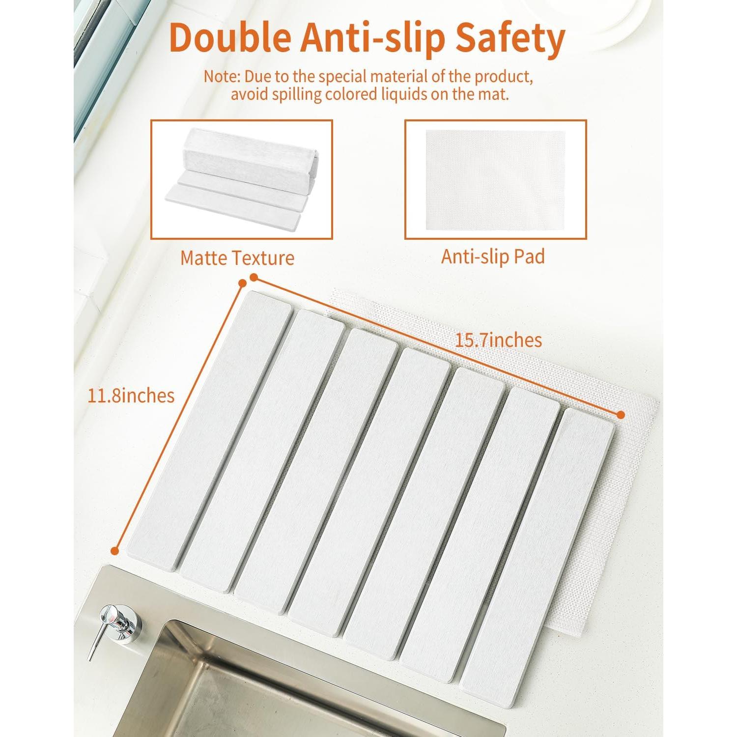 Alfombrilla de Secado de Platos Toki-dot 40.64x30.48cm Diatomácea