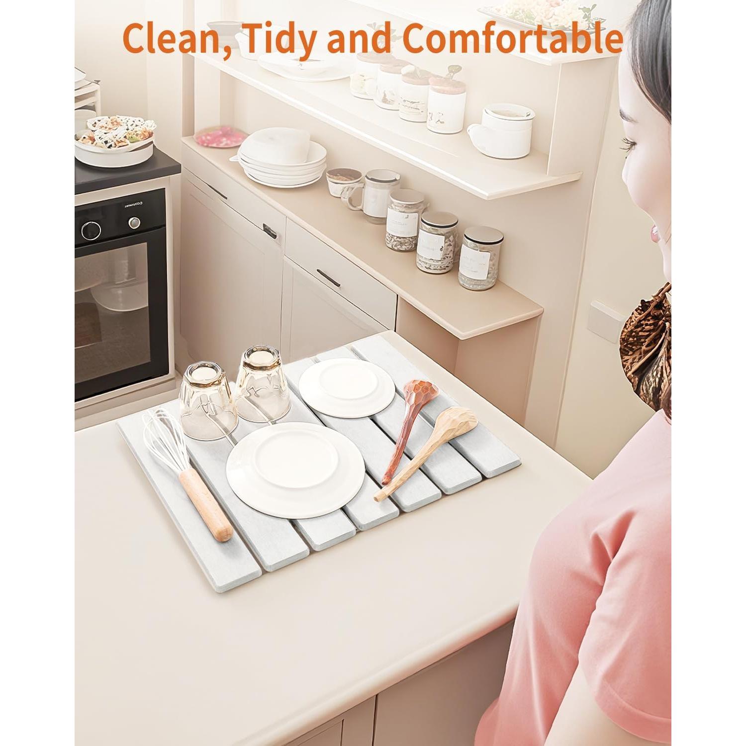 Alfombrilla de Secado de Platos Toki-dot 40.64x30.48cm Diatomácea