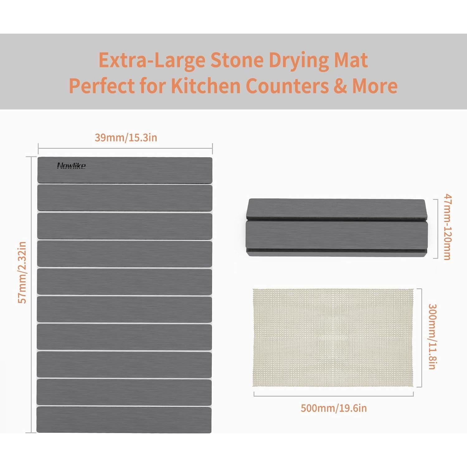 Alfombrilla de Secado Rápido HotFox de Piedra Diatomácea 39x6cm