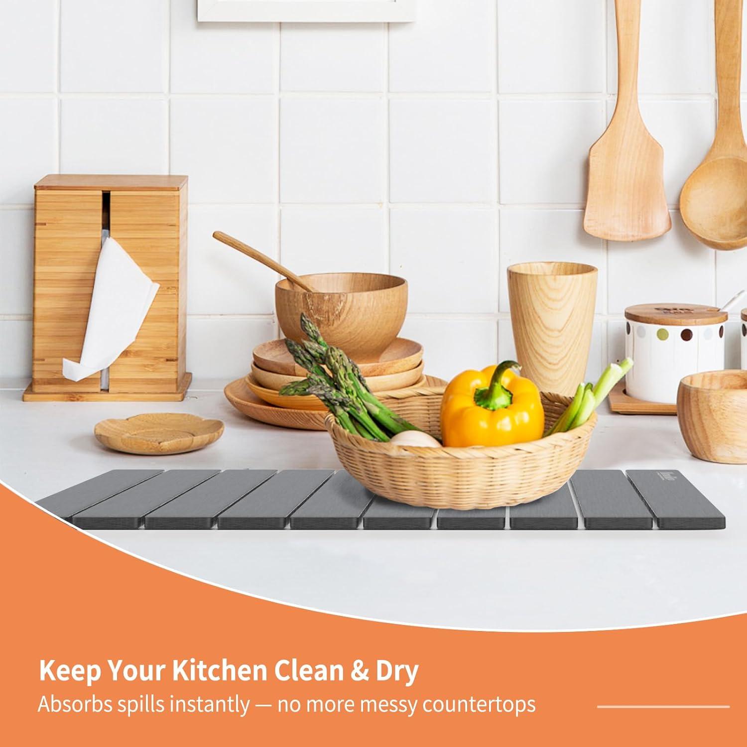 Alfombrilla de Secado Rápido HotFox de Piedra Diatomácea 39x6cm