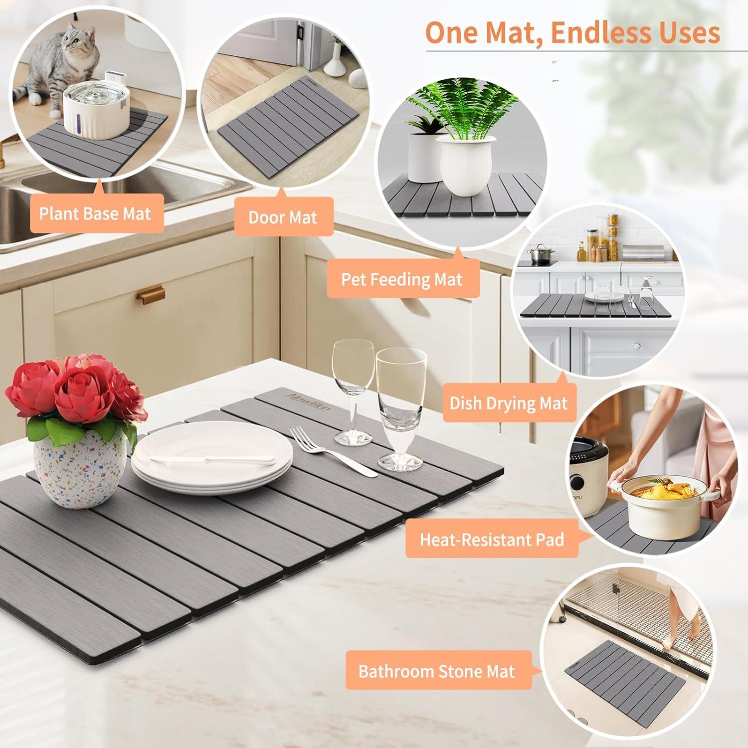 Alfombrilla de Secado Rápido HotFox de Piedra Diatomácea 39x6cm