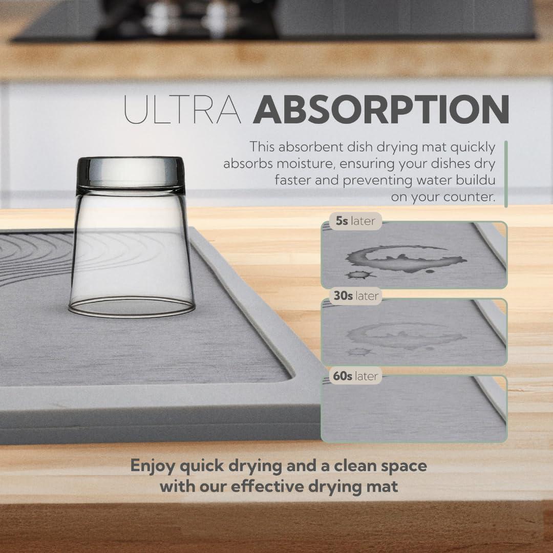 Alfombrilla de Secado de Piedra DON & CLAIRE 54.6x41.4cm Antideslizante