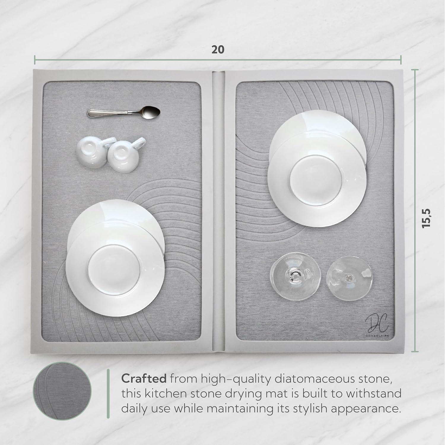 Alfombrilla de Secado de Piedra DON & CLAIRE 54.6x41.4cm Antideslizante