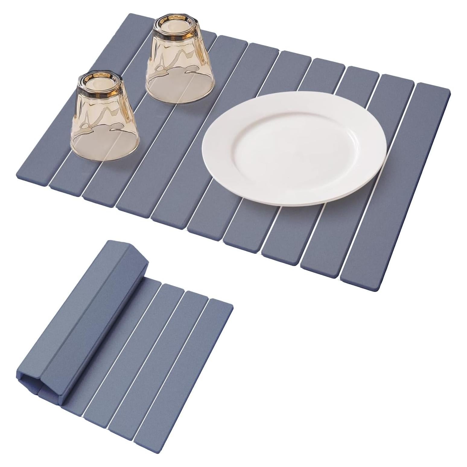 Alfombrilla de Secado de Piedra FYLOVRON 60x39cm Gris Absorbente