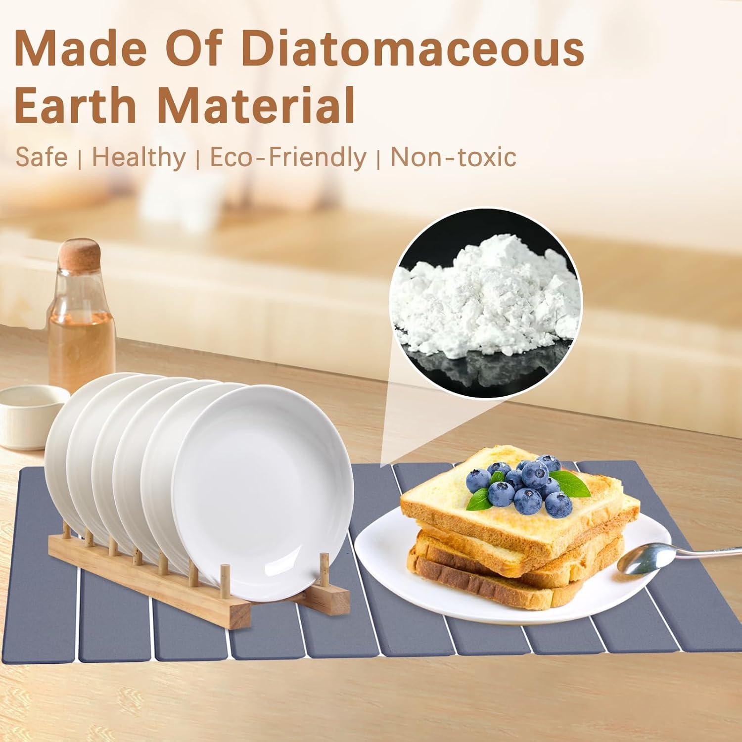 Alfombrilla de Secado de Piedra FYLOVRON 60x39cm Gris Absorbente