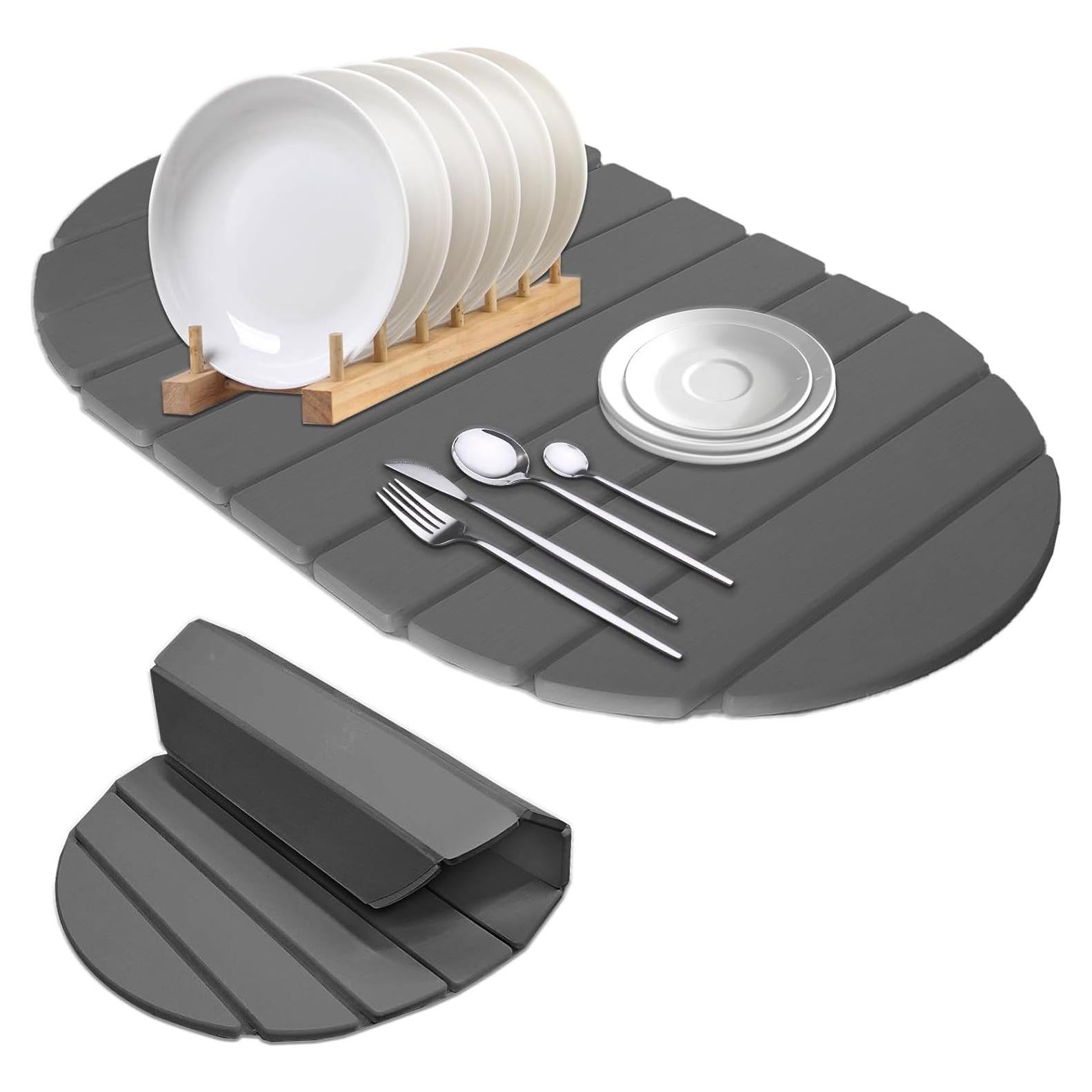 Alfombrilla de Secado de Piedra Diatomácea 61x41 cm Gris