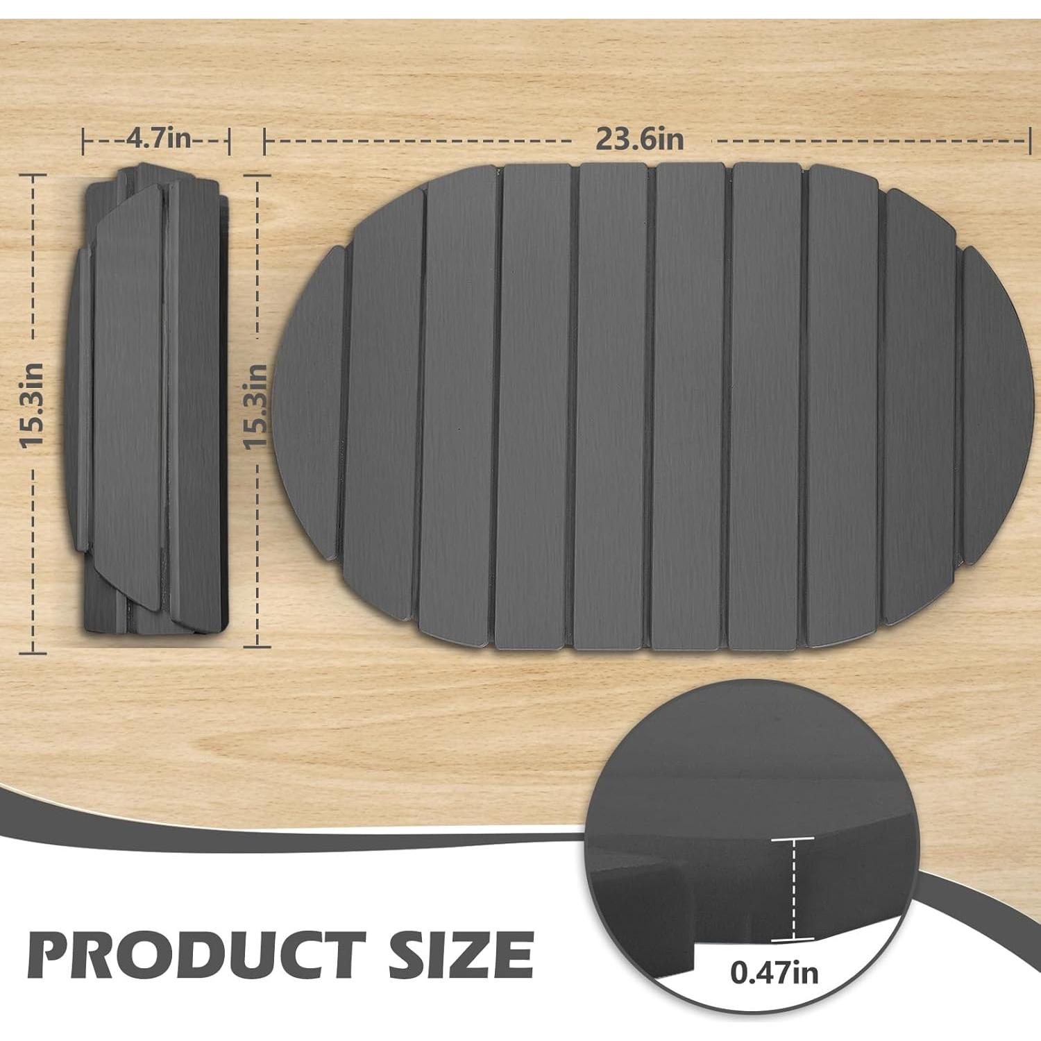 Alfombrilla de Secado de Piedra Diatomácea 61x41 cm Gris