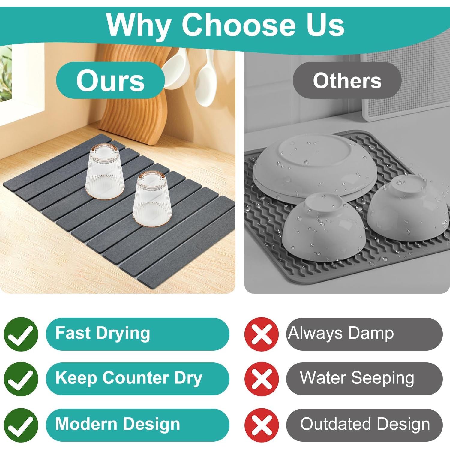 Alfombrilla de Secado de Platos Deceram 60x39 cm Ecológica