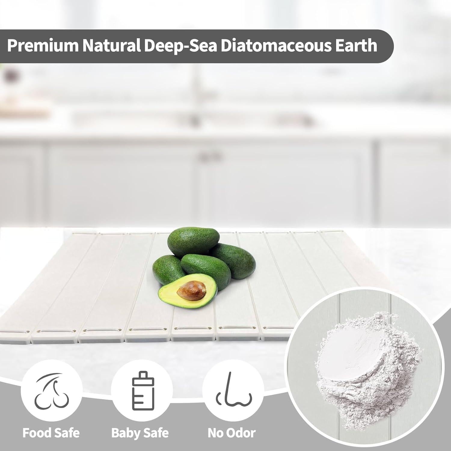 Alfombrilla de Secado de Platos ZNCZHZN 56x41cm Piedra Diatomácea