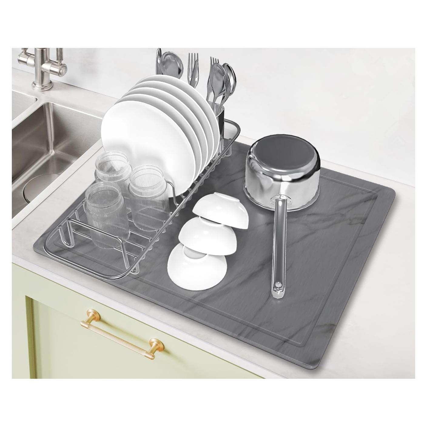 Alfombrilla de Secado de Platos PoYang 50.8x40.6cm Diatomácea