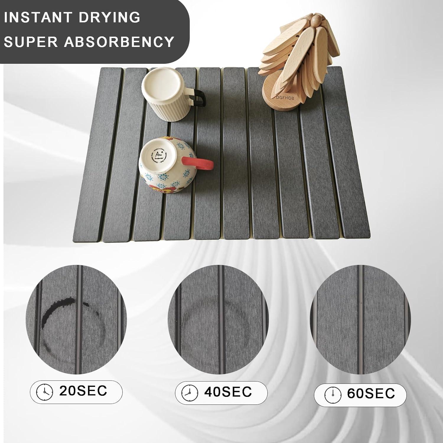 Alfombrilla de Secado de Piedra DGFHOB 61x40.6 cm Ecológica