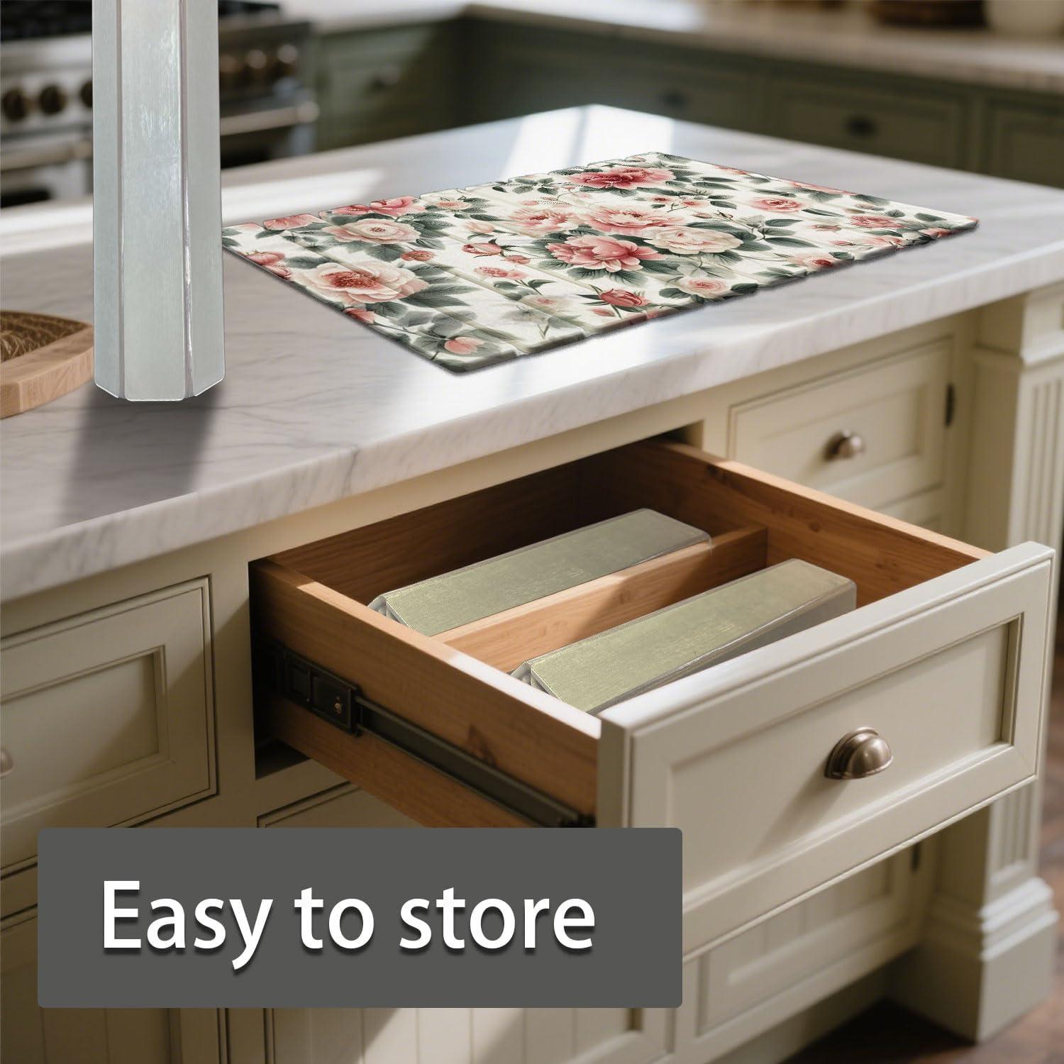 Alfombrilla de Secado Diatomácea Forever Song 30x40cm Rosa Floral