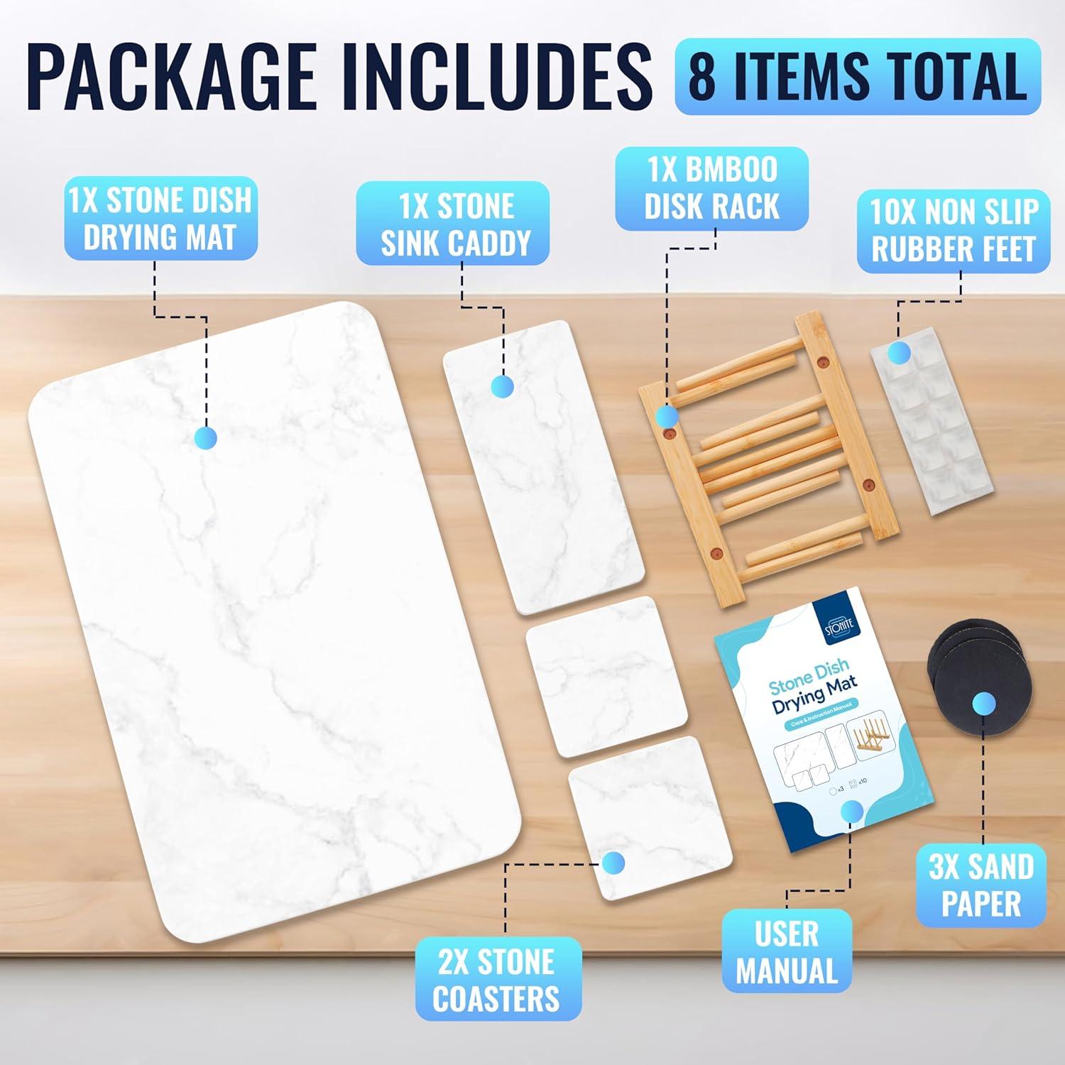 Alfombrilla de Secado de Piedra STONITE 40 x 30 cm Absorbente