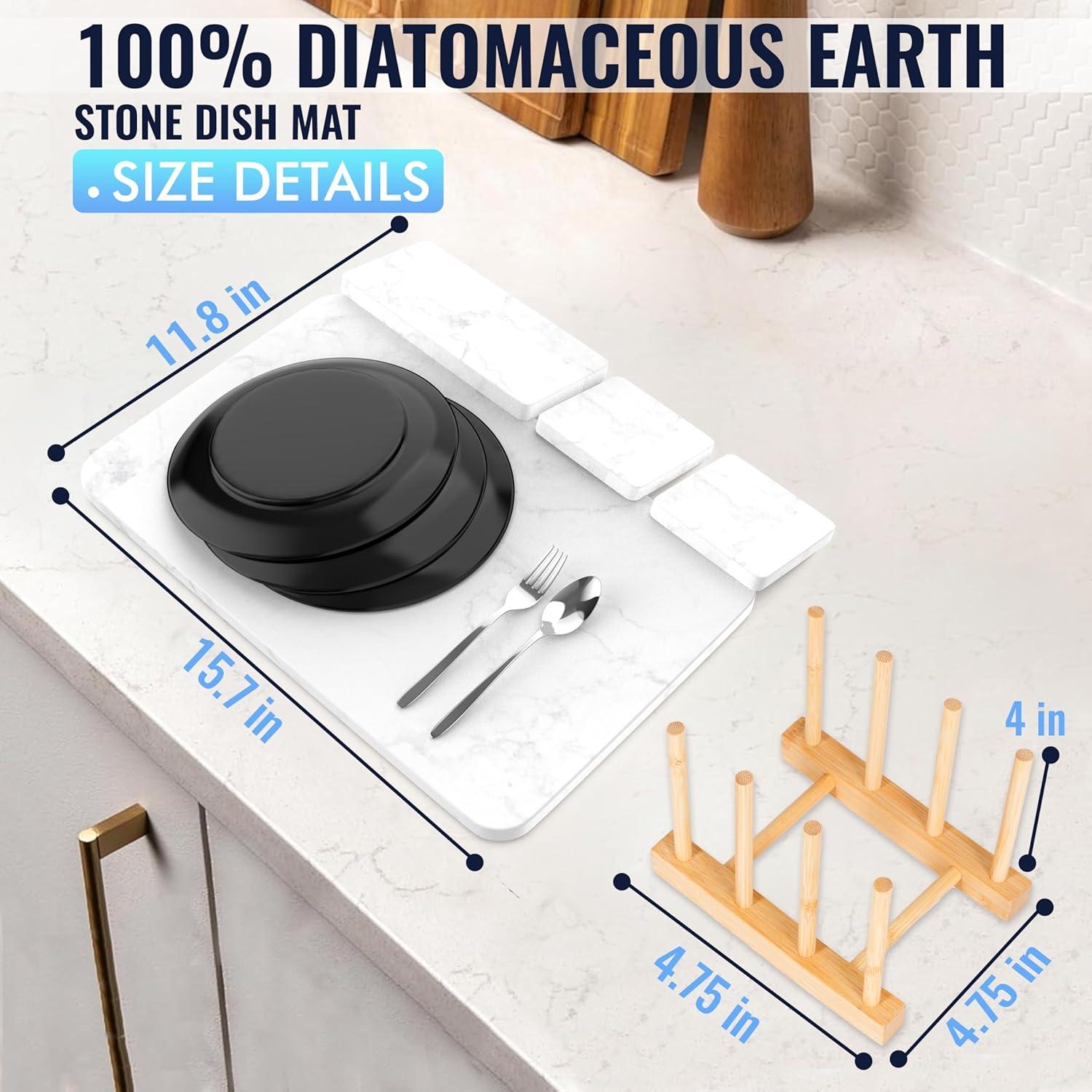 Alfombrilla de Secado de Piedra STONITE 40 x 30 cm Absorbente