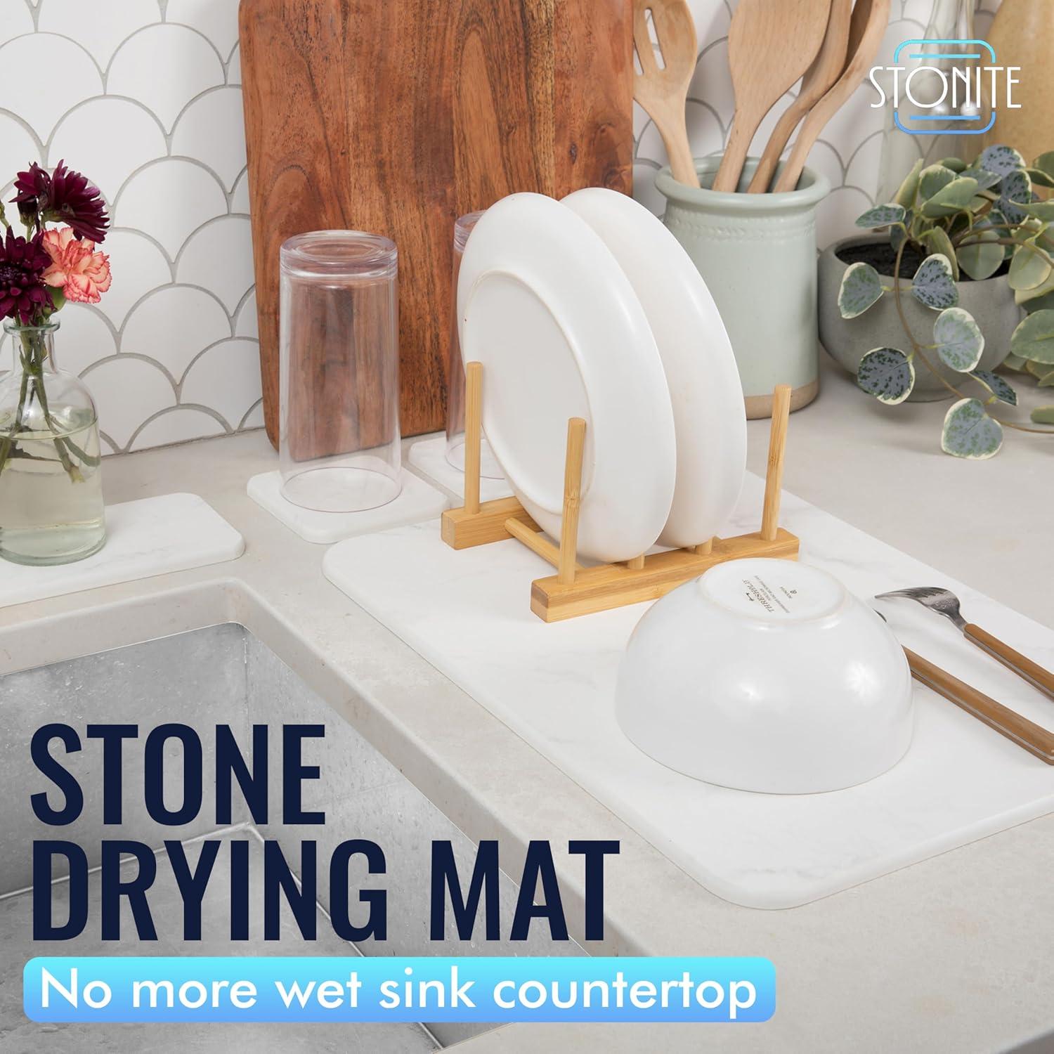 Alfombrilla de Secado de Piedra STONITE 40 x 30 cm Absorbente