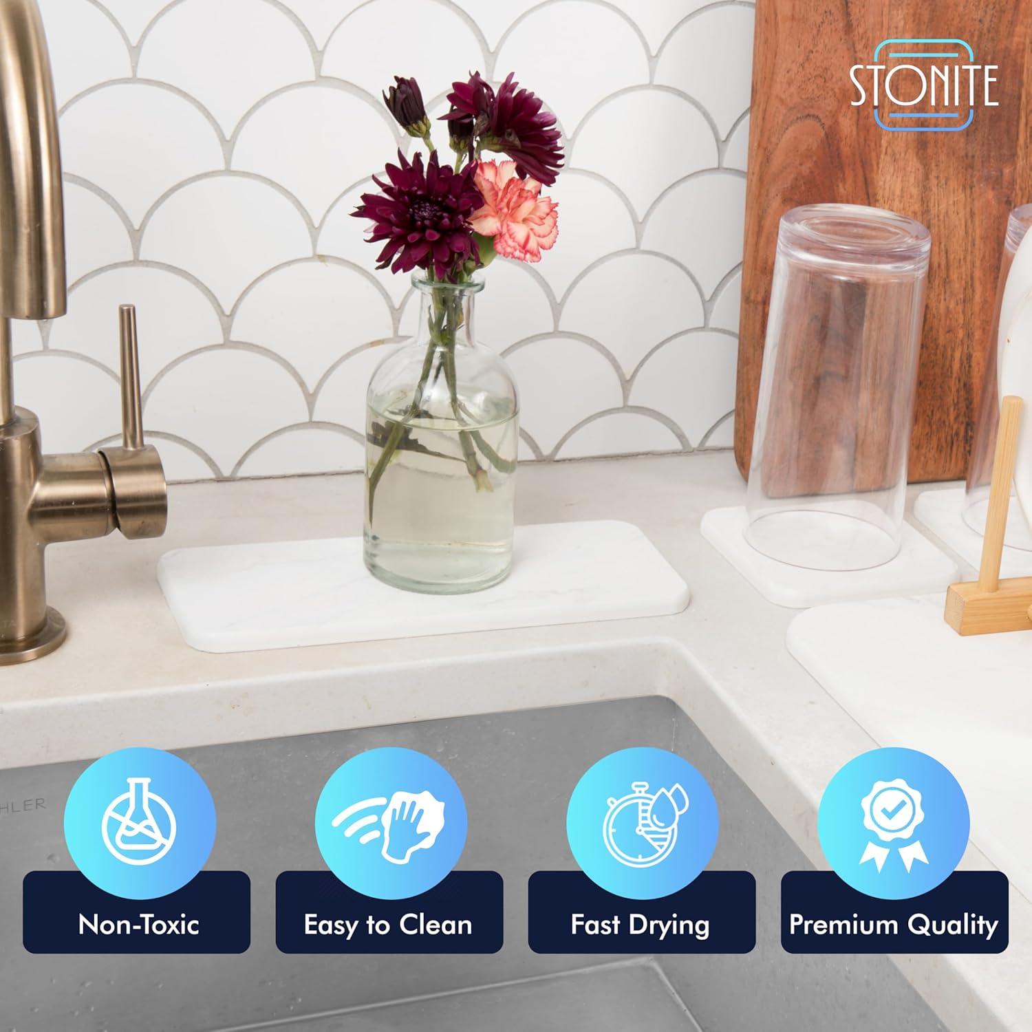 Alfombrilla de Secado de Piedra STONITE 40 x 30 cm Absorbente