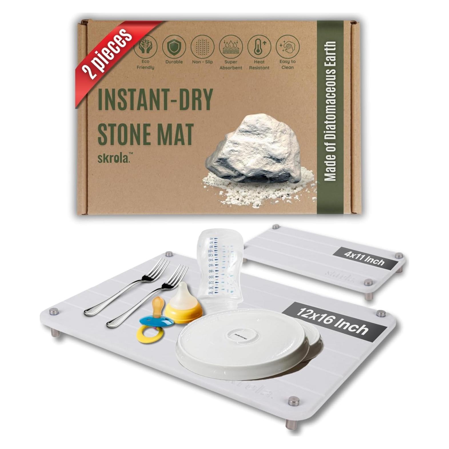 Alfombrilla de Secado Skrola Stone 40.6 x 30.5 cm Ecológica