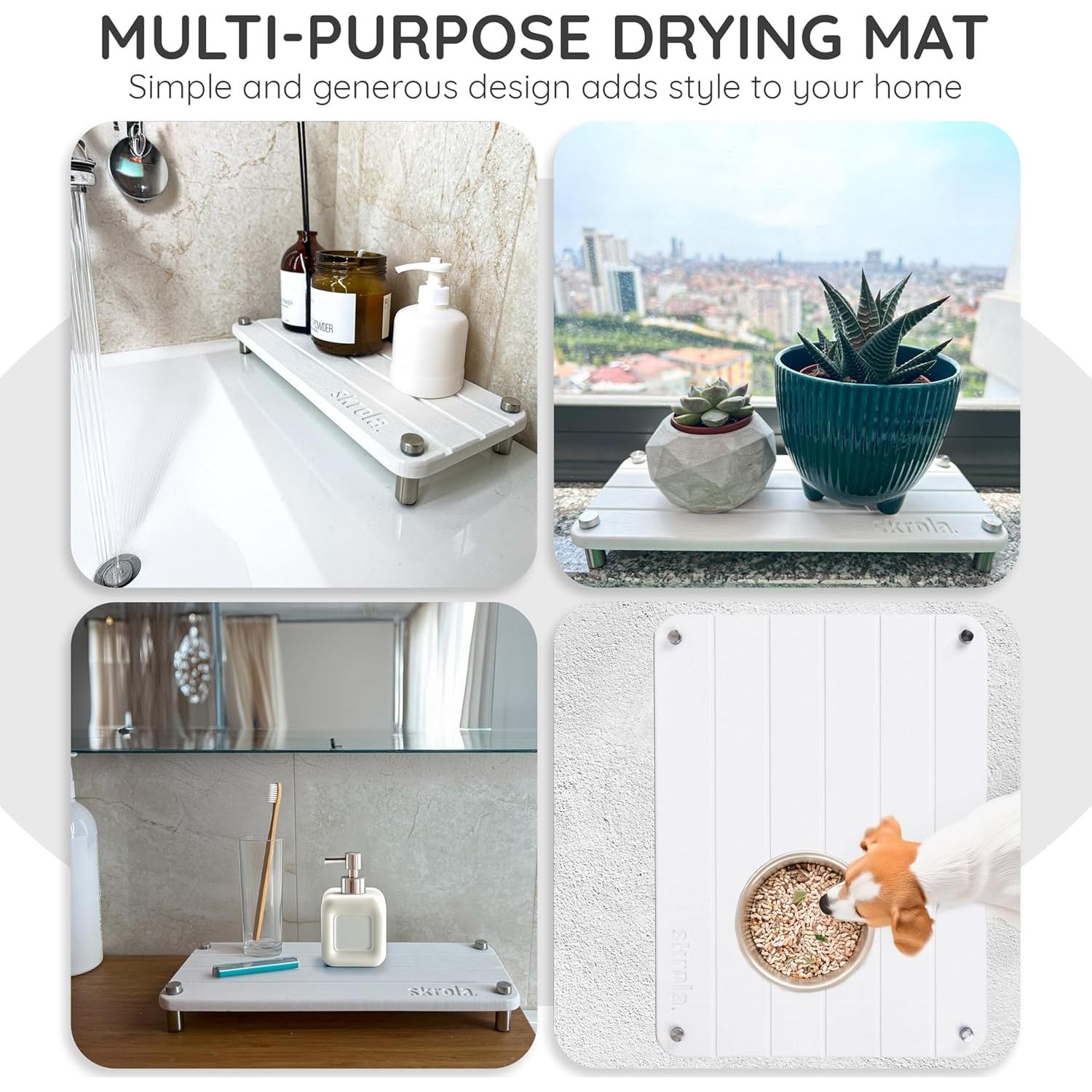 Alfombrilla de Secado Skrola Stone 40.6 x 30.5 cm Ecológica