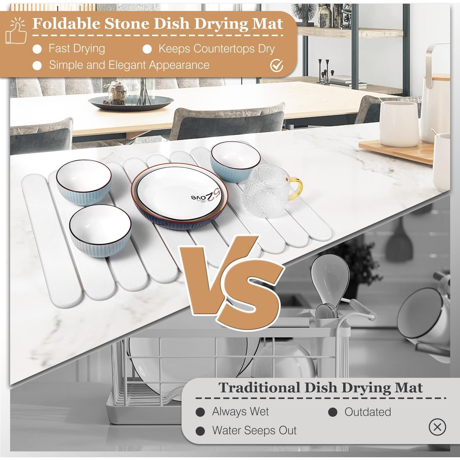 Alfombrilla de Secado de Platos THINKKEEN 60.96x40.64 cm Antideslizante