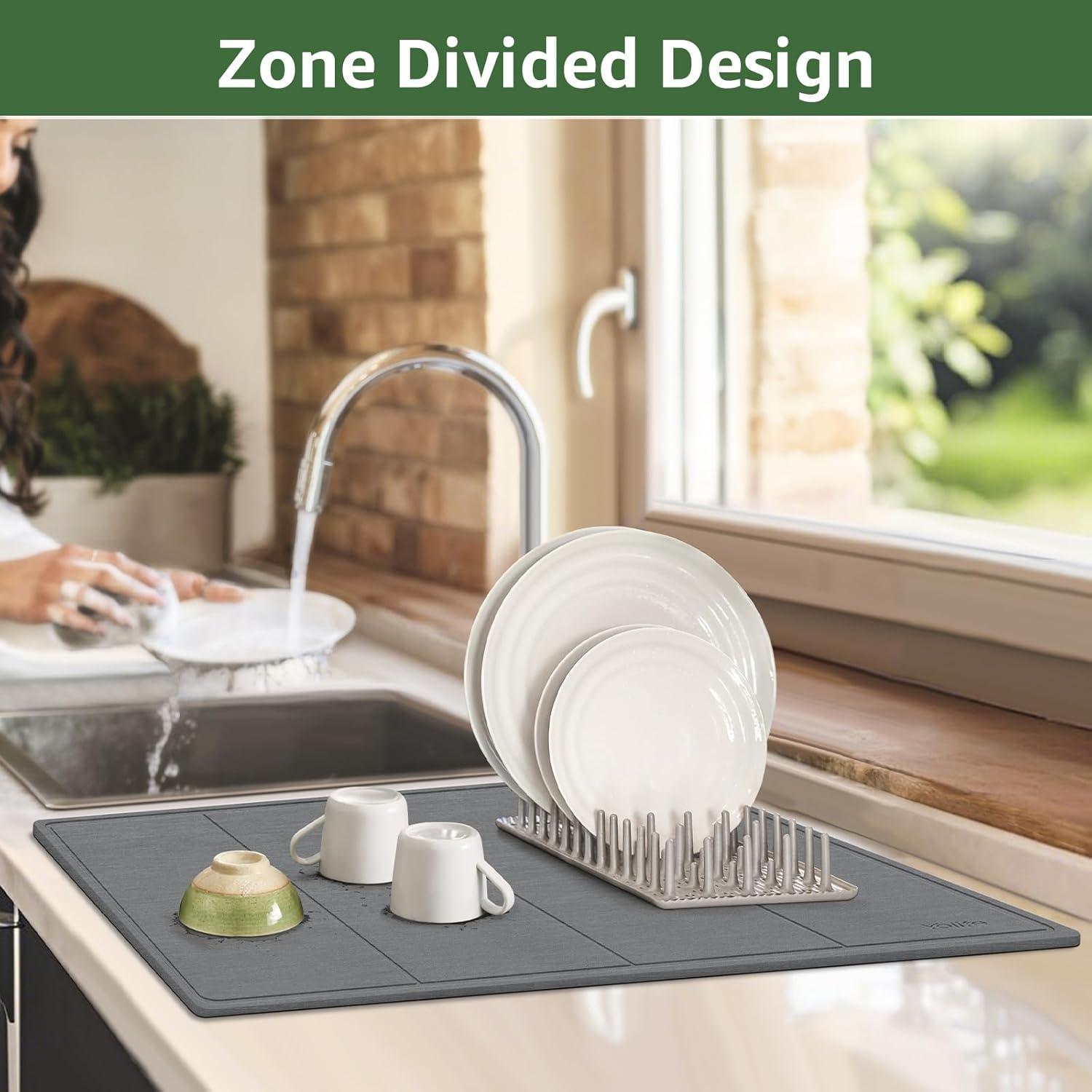 Alfombrilla de Secado de Piedra Yolife 60x39 cm Antideslizante