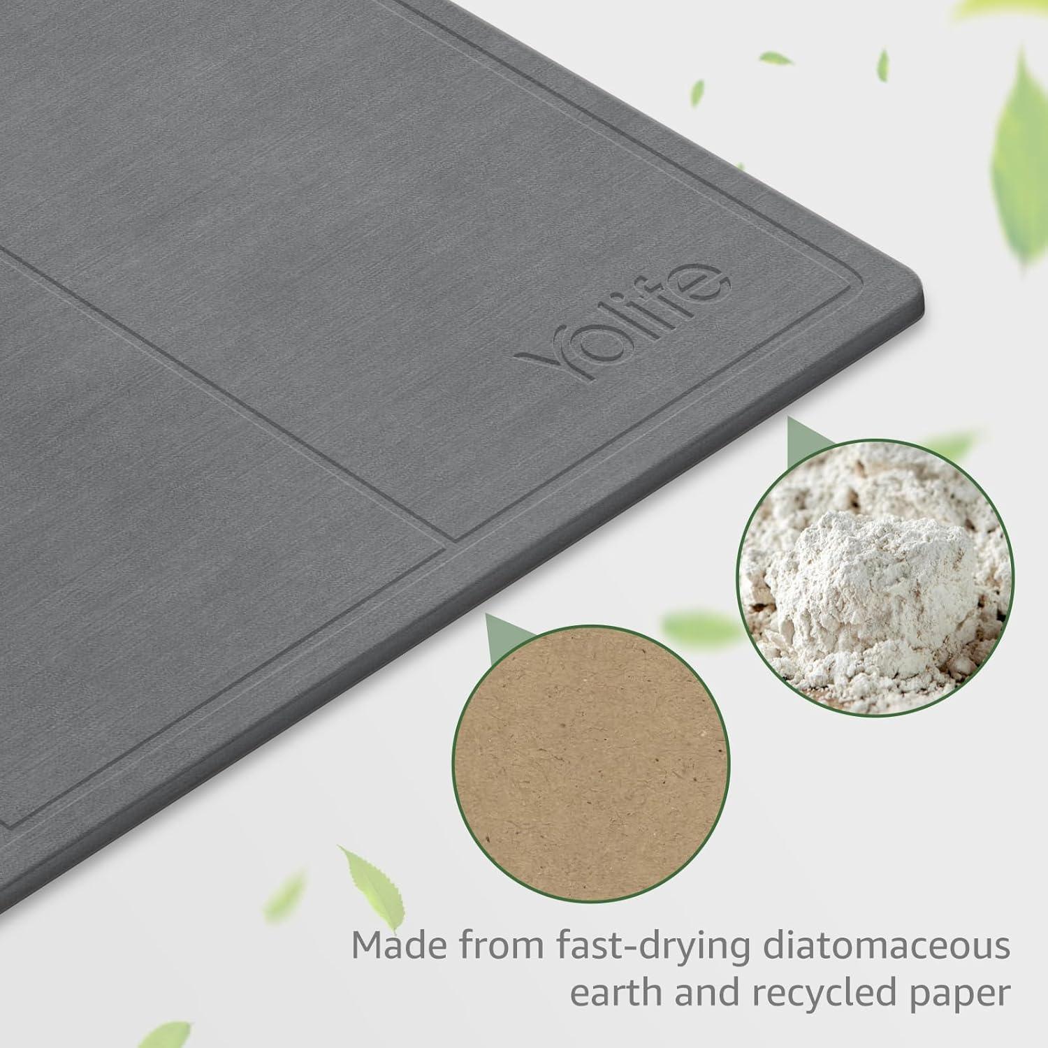 Alfombrilla de Secado de Piedra Yolife 60x39 cm Antideslizante