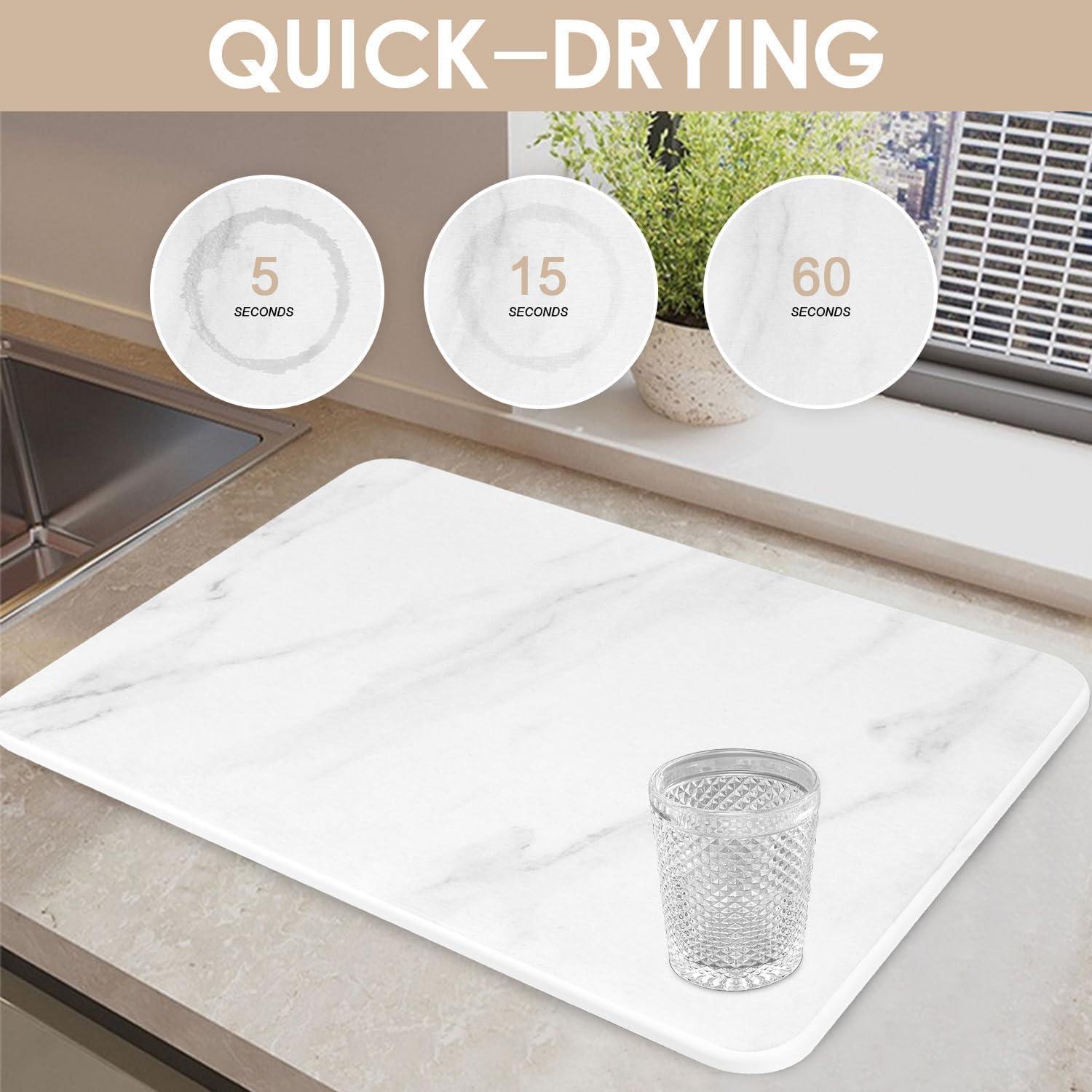 Alfombrilla de Secado de Platos LPRMN de Piedra Diatomácea 40x30cm