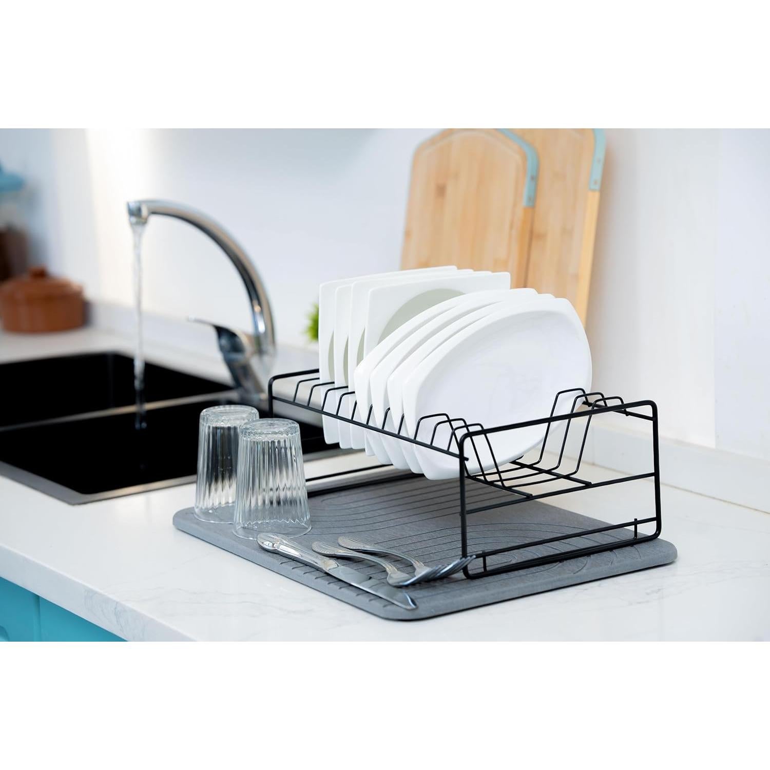 Alfombrilla de Secado de Platos LIFSEZY de Piedra Diatomácea 40x30cm