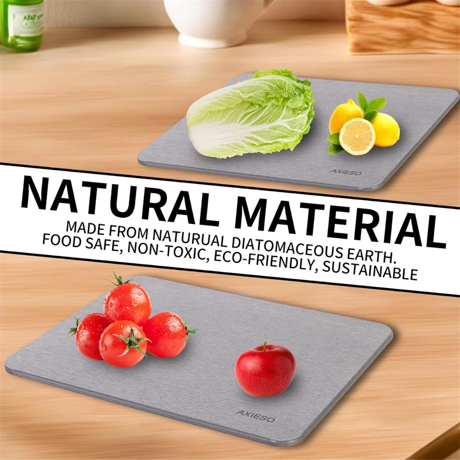 Alfombrilla de Secado de Platos de Piedra Diatomácea 45.7x35.6cm