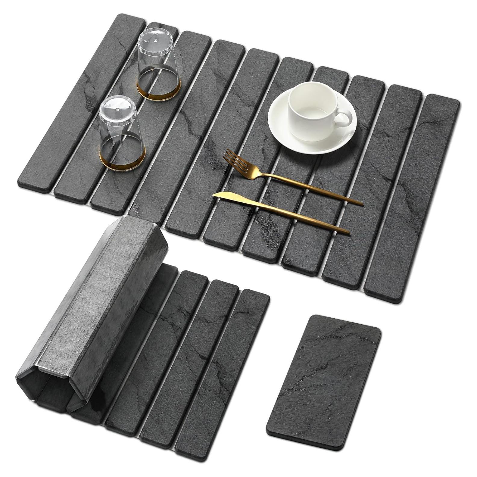 Alfombrilla de Secado de Piedra Linidcoud 61x41 cm y 20x10 cm