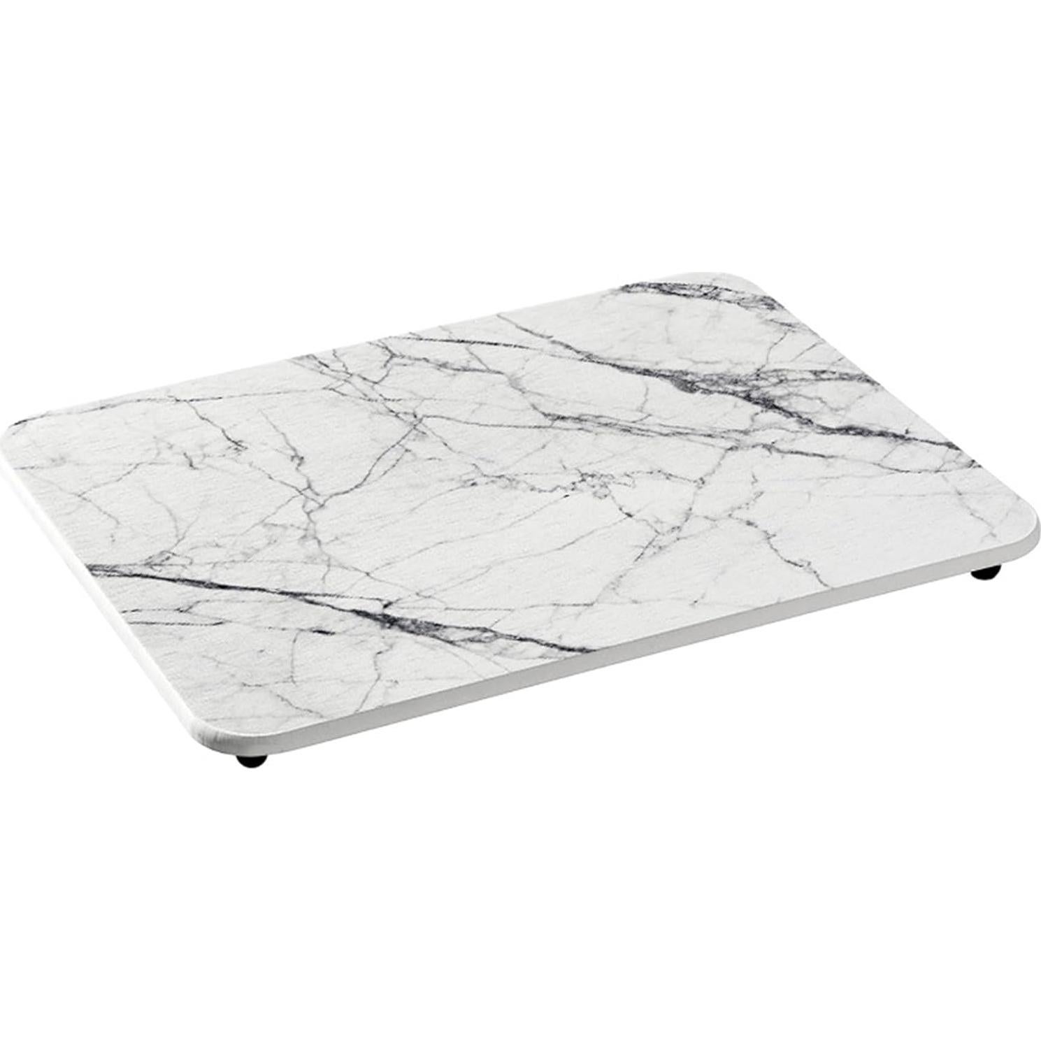 Alfombrilla de Secado de Platos KARRAHOME Mármol Blanco 40x30cm