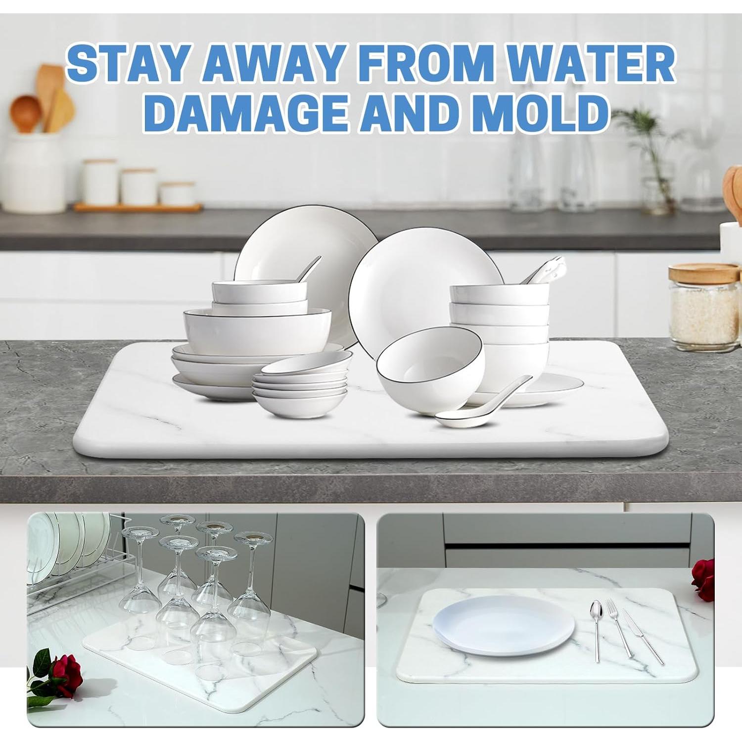 Alfombrilla de Secado Rápido LISUMP 40.64x30.48cm Mármol