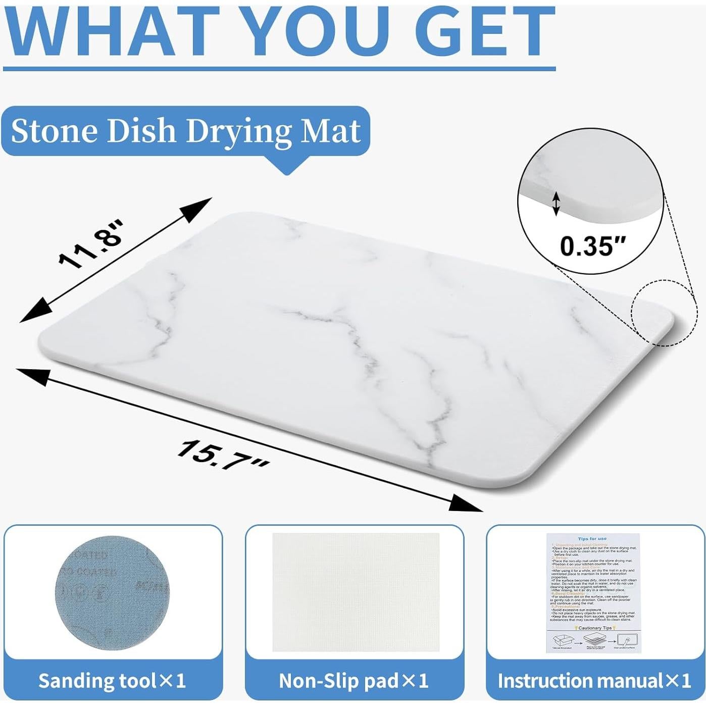 Alfombrilla de Secado Rápido LISUMP 40.64x30.48cm Mármol