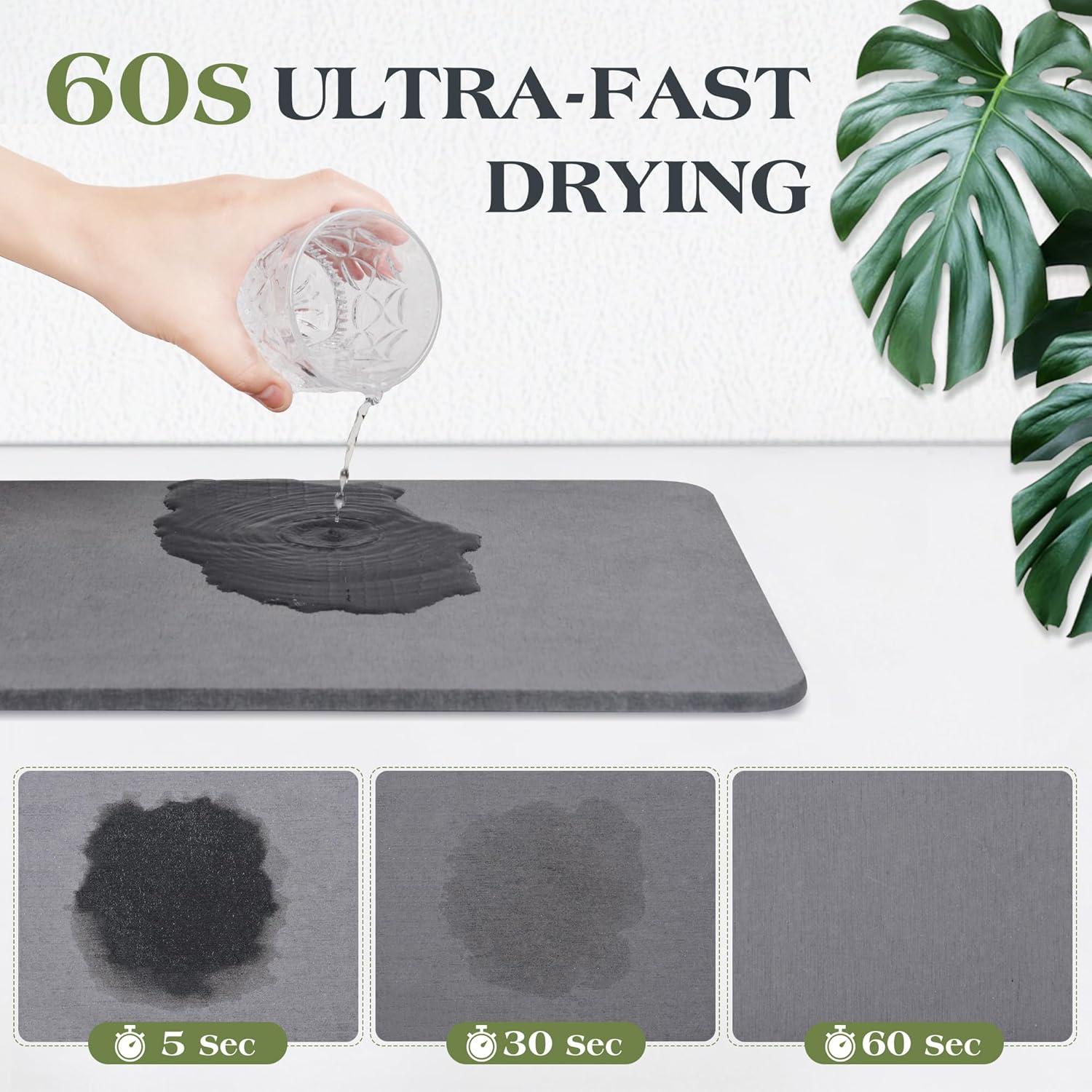 Alfombrilla de Secado de Piedra Diatomácea AOTASO 30x40 cm