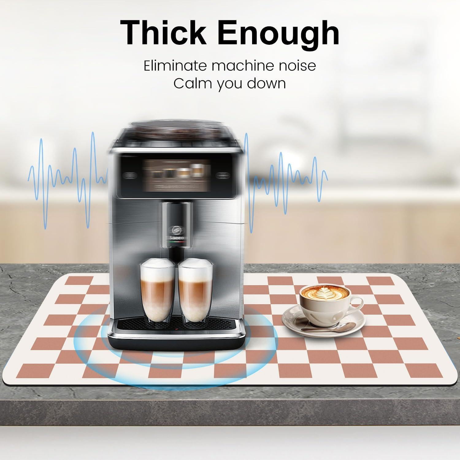 Alfombrilla absorbente de diatomita Clinuse 40x60 cm Beige Cuadros