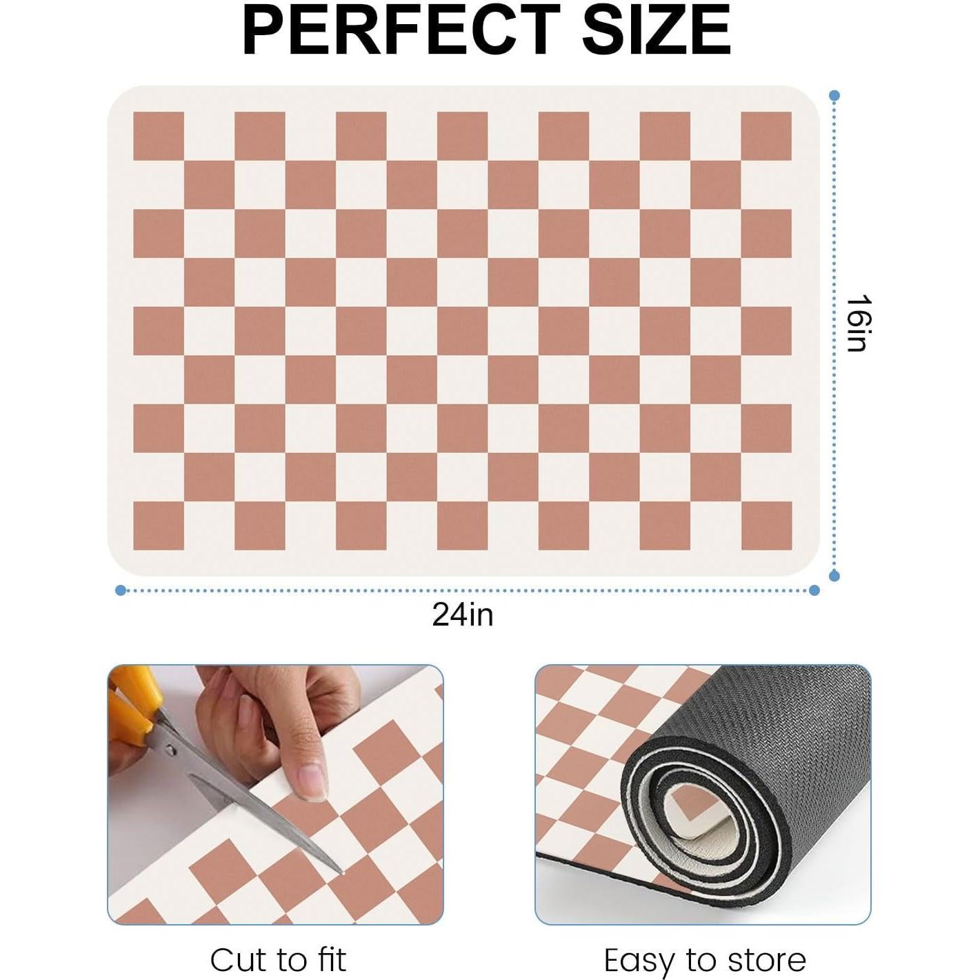 Alfombrilla absorbente de diatomita Clinuse 40x60 cm Beige Cuadros