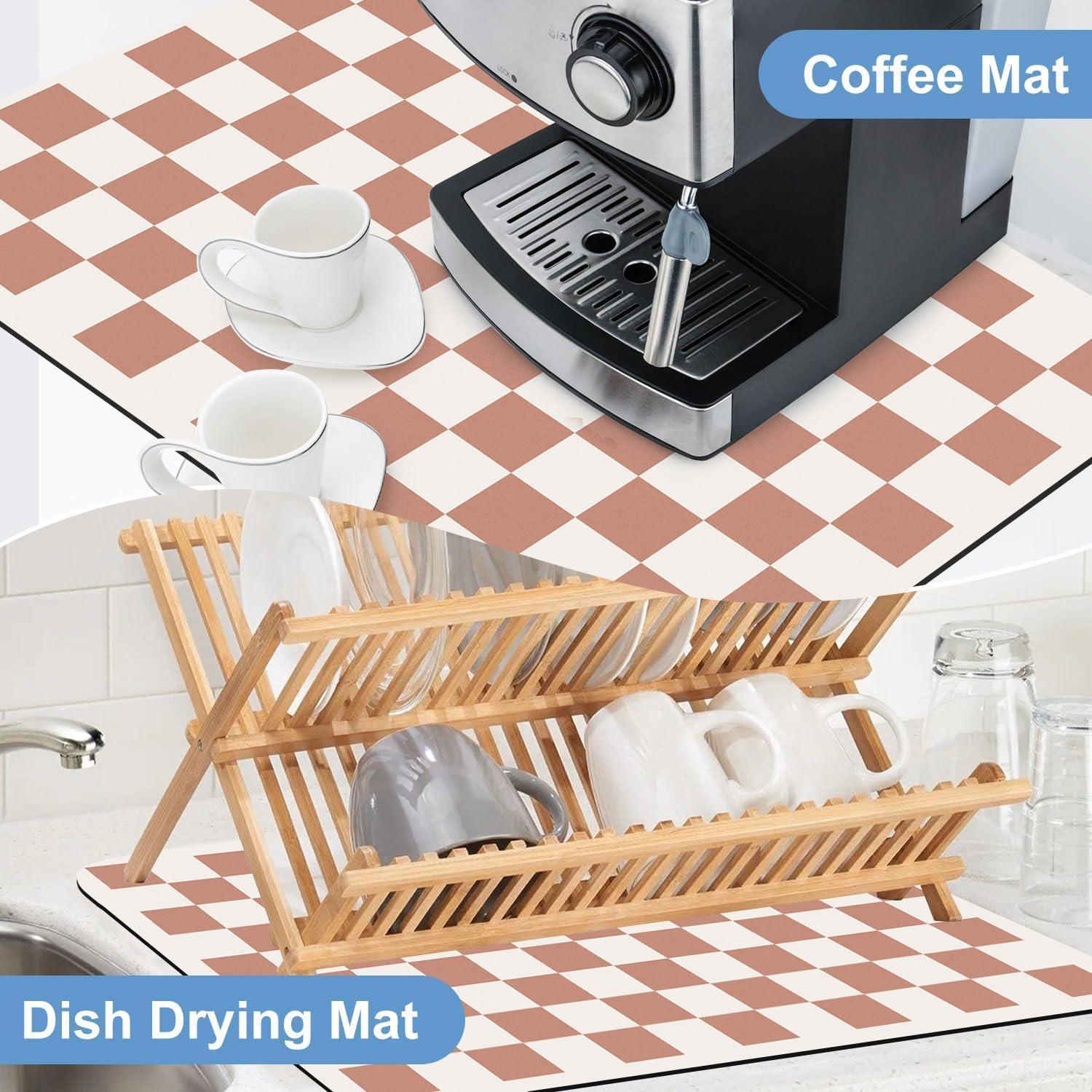 Alfombrilla absorbente de diatomita Clinuse 40x60 cm Beige Cuadros