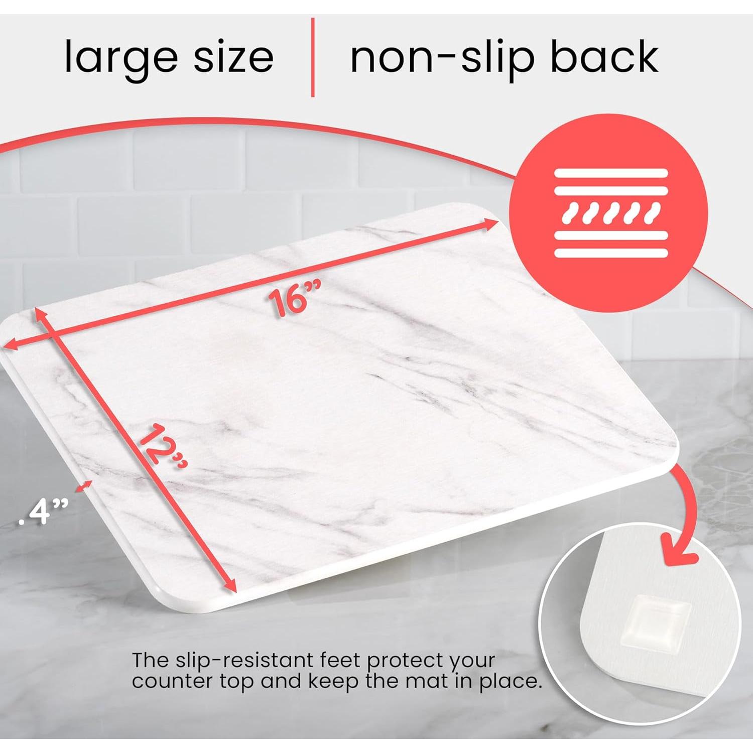 Alfombrilla de Secado de Piedra Diatomácea Wyliepop 30x45cm