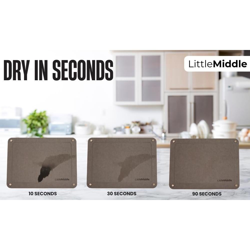 Alfombrilla de Secado de Piedra Diatomácea LittleMiddle 40x30cm