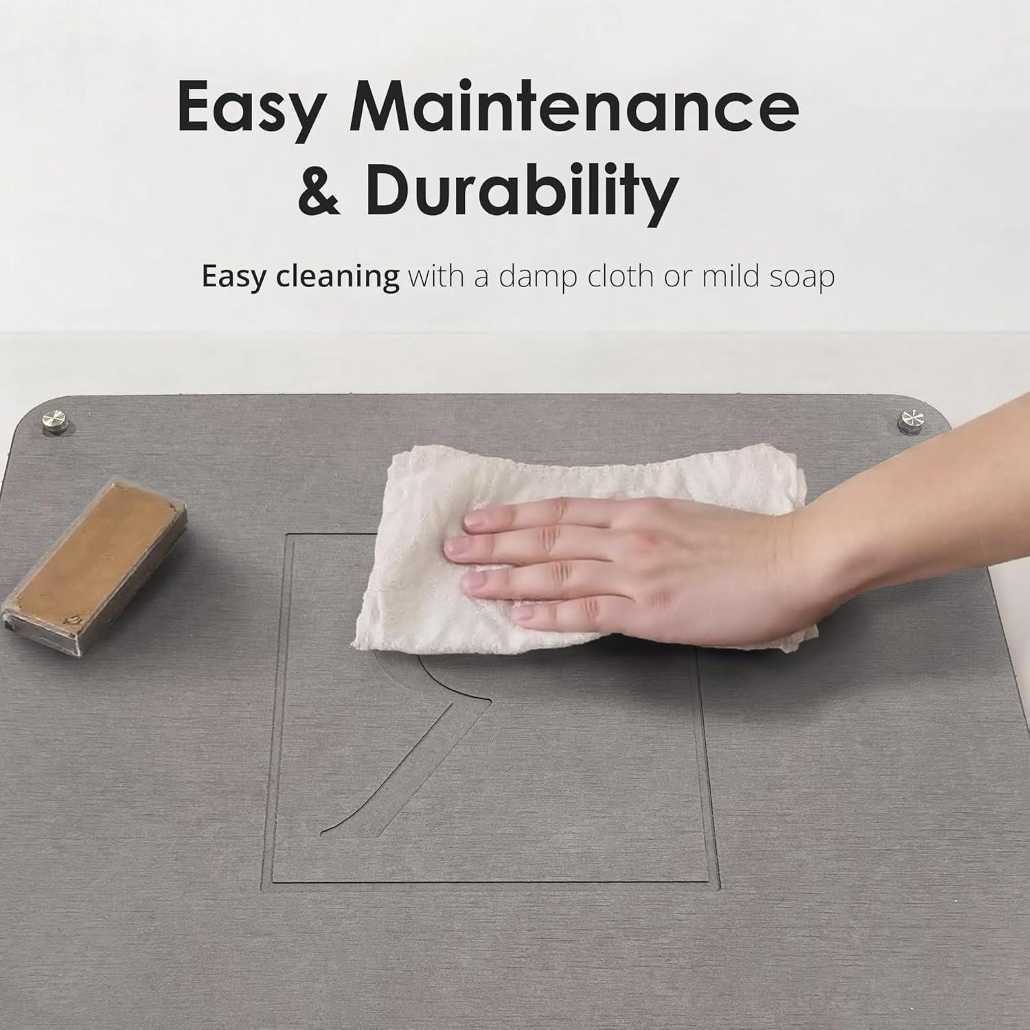 Alfombrilla de Secado de Piedra Diatomita 50x40cm Gris RUEM