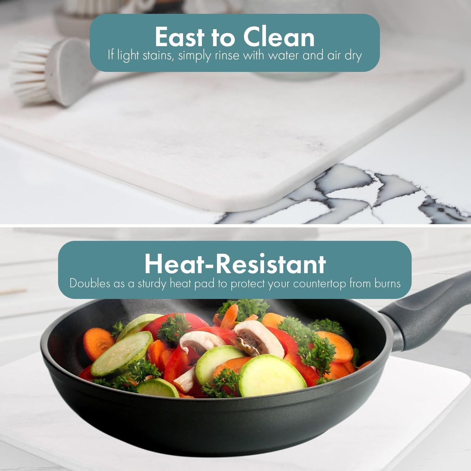 Tapete de Secado de Platos Indus Saim 40x30 cm Mármol