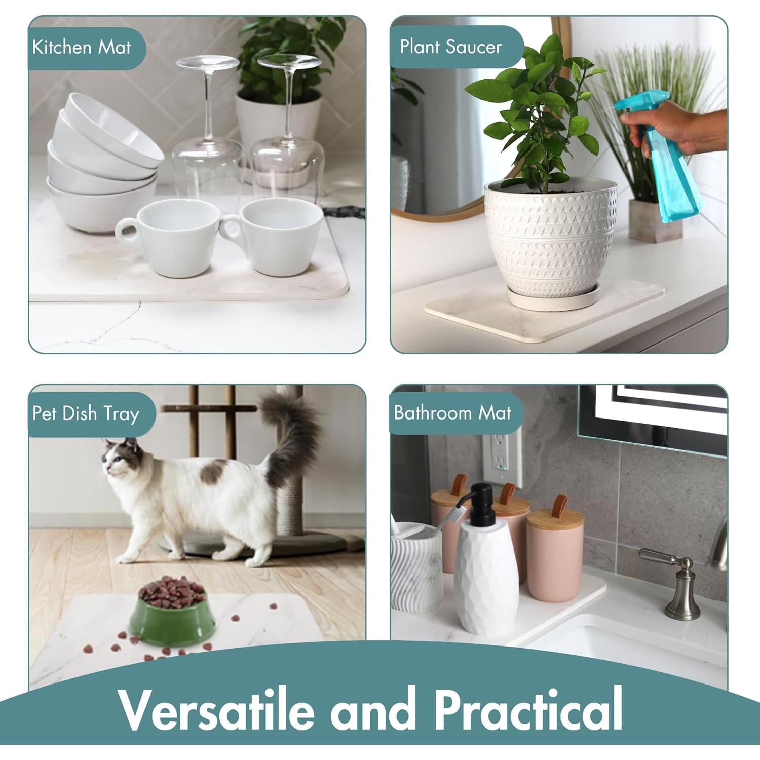 Tapete de Secado de Platos Indus Saim 40x30 cm Mármol