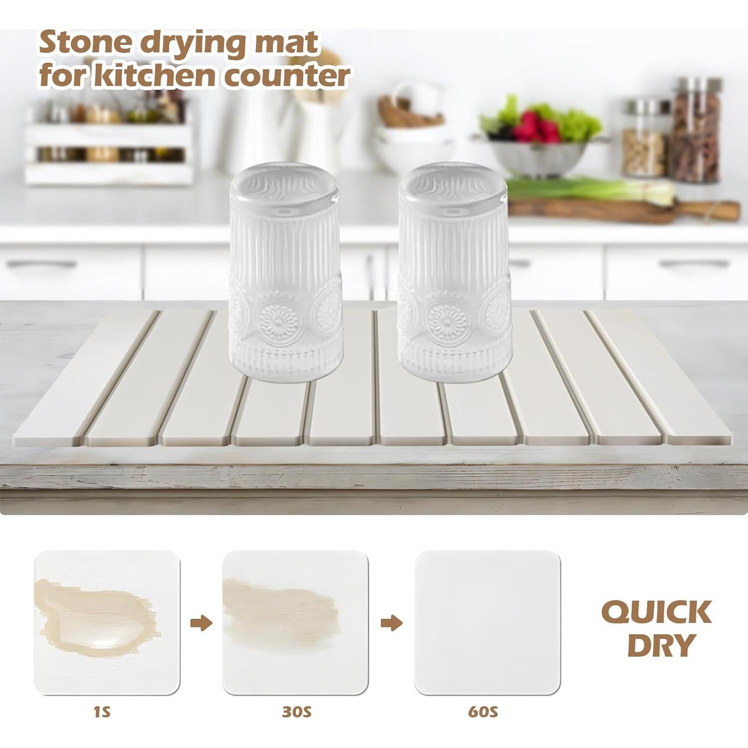 Alfombrilla de Secado de Piedra JINGPIMAOYI 61x40.6cm Plegable