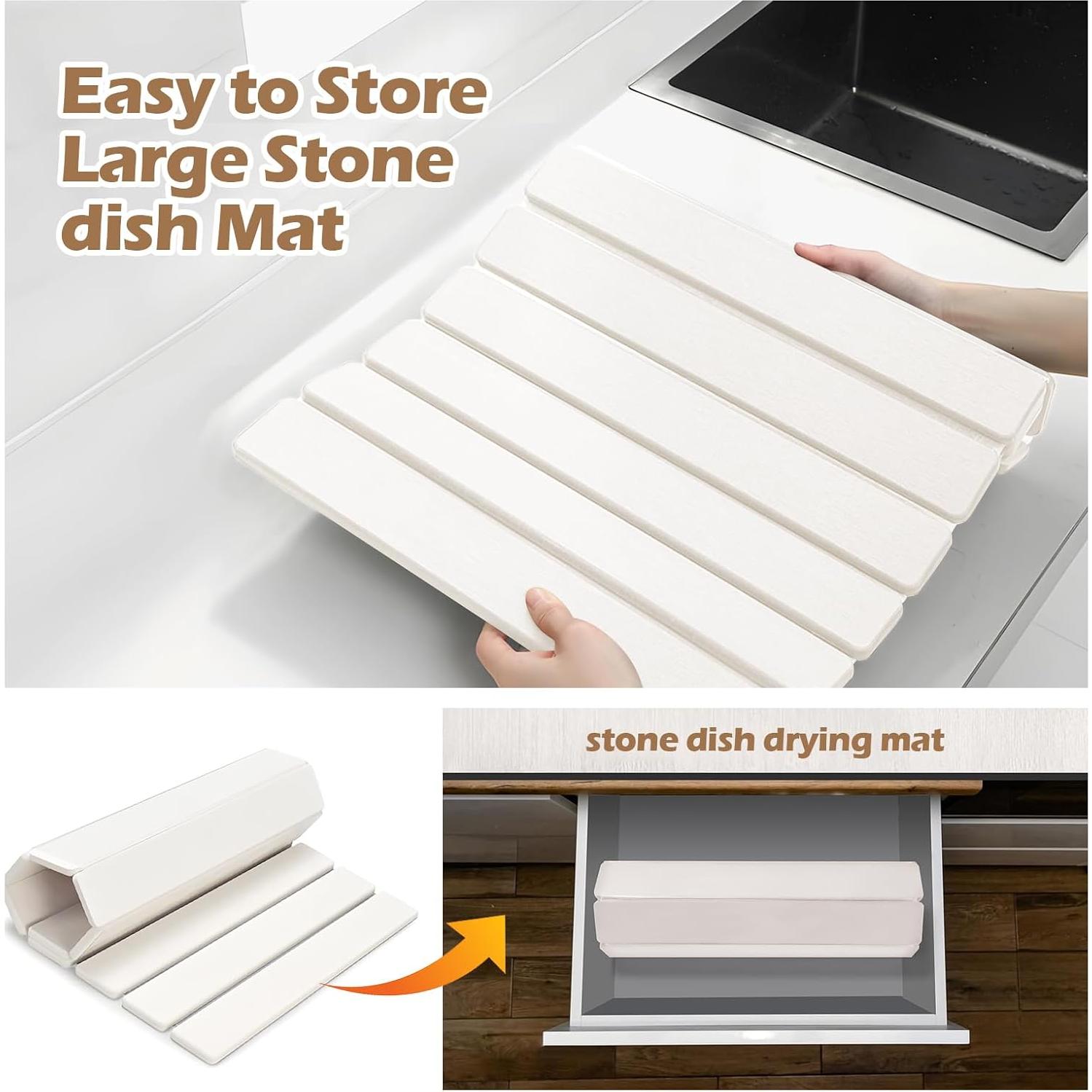 Alfombrilla de Secado de Piedra JINGPIMAOYI 61x40.6cm Plegable