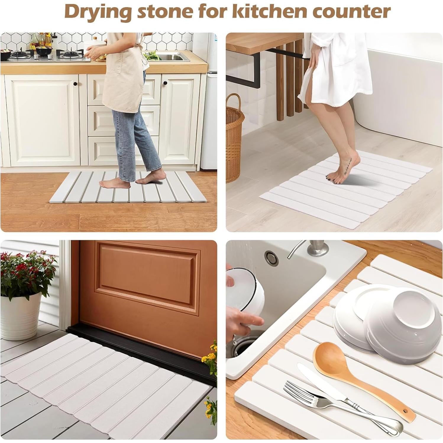 Alfombrilla de Secado de Piedra JINGPIMAOYI 61x40.6cm Plegable