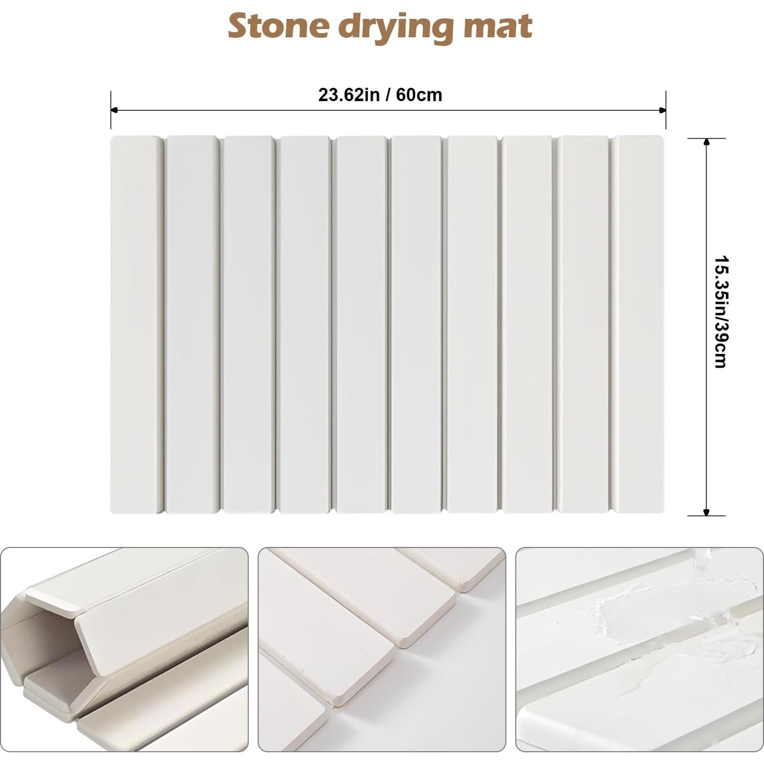 Alfombrilla de Secado de Piedra JINGPIMAOYI 61x40.6cm Plegable