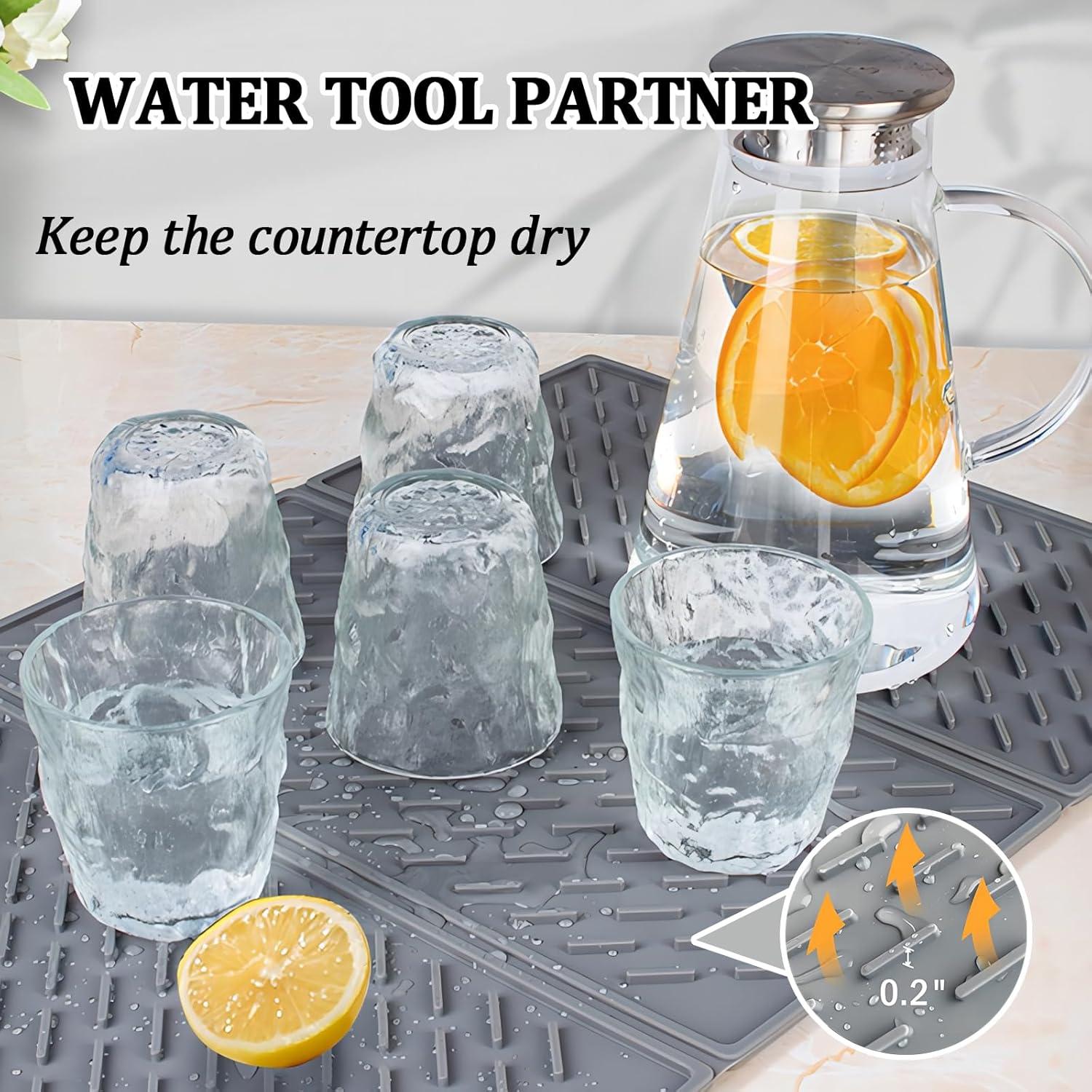 Alfombrilla de Secado de Silicona Plegable Puliyunxiang 61x41cm