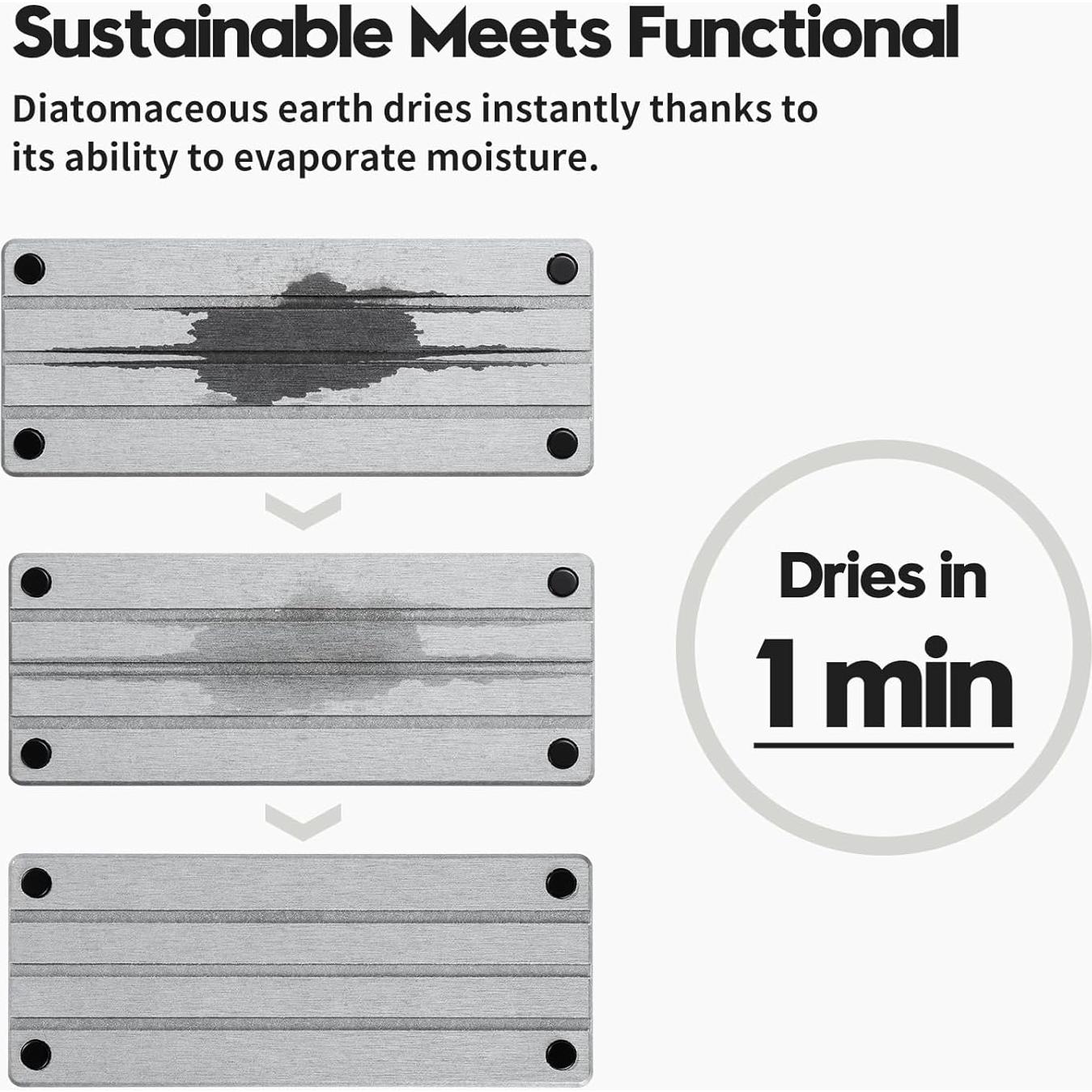 Bandeja de Secado Rápido Razborci de Tierra de Diatomeas 25.4x10.2cm